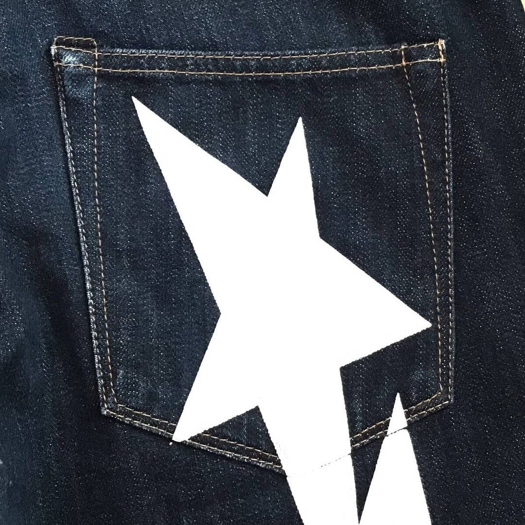 BAPE STA denim pants a bathing ape star BAPESTA NIGO ☆size S