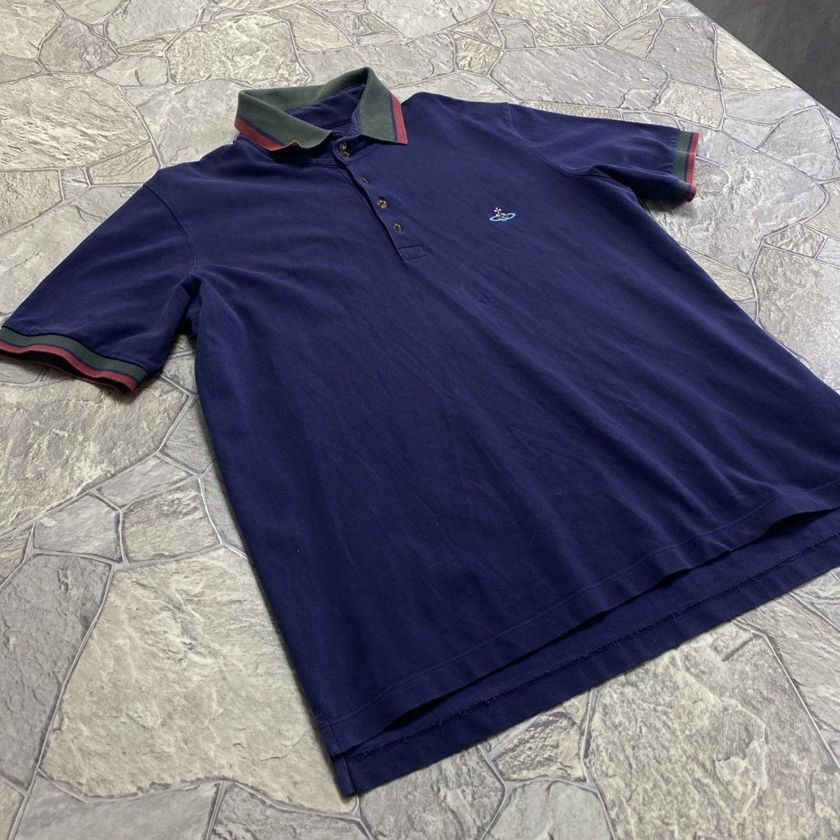Vivienne Westwood Vivienne Westwood Polo T-Shirt Vintage Small Orb Logo Luxury Size US XL / EU 56 / 4 - 3 Thumbnail