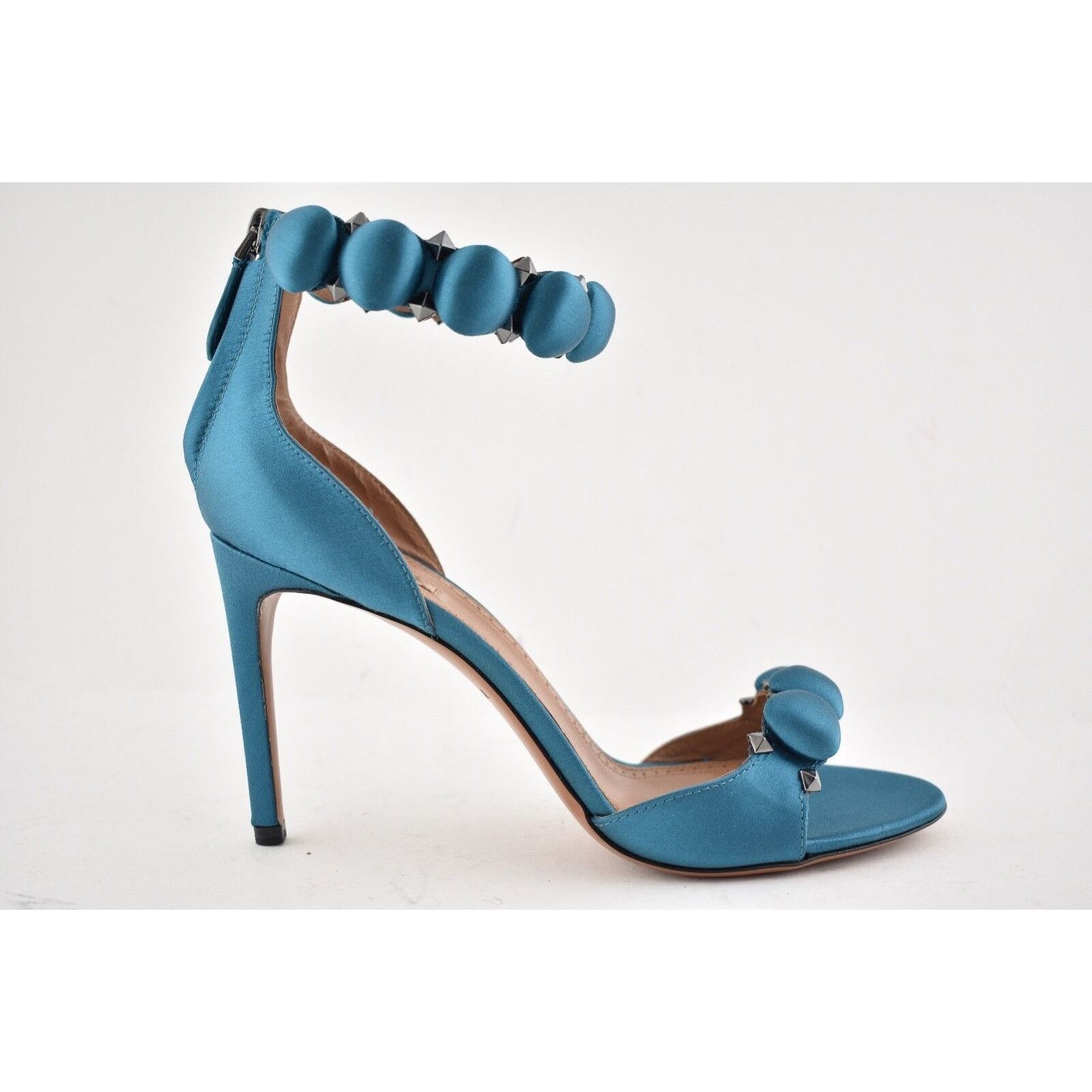 Alaia 90mm Canard Satin Studded Ankle Strap Sandal Heel Pump 37.5 Size US 7.5 / IT 37.5 - 2 Thumbnail