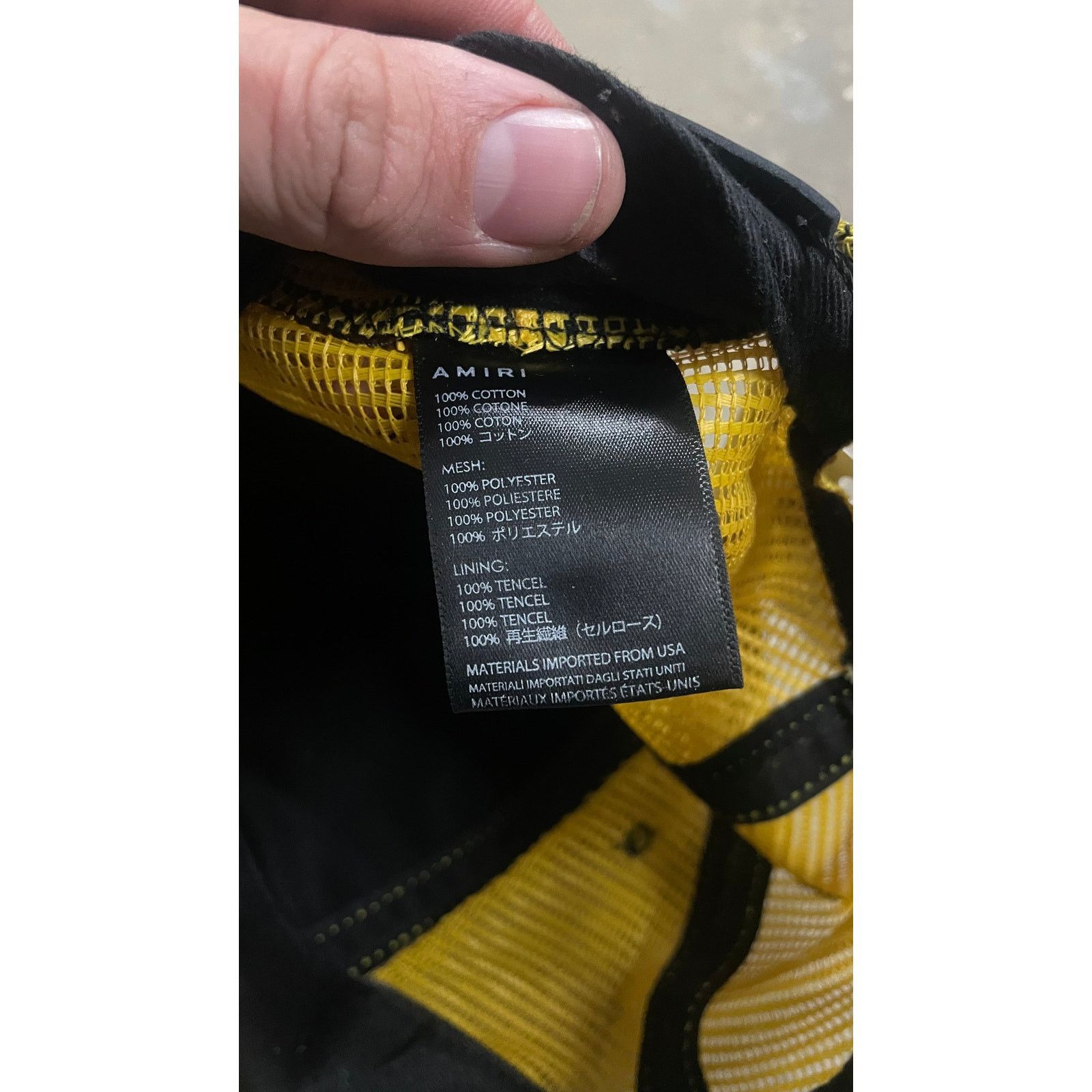 Amiri Amiri Core Logo Trucker Yellow Black Used OS Size ONE SIZE - 5 Thumbnail