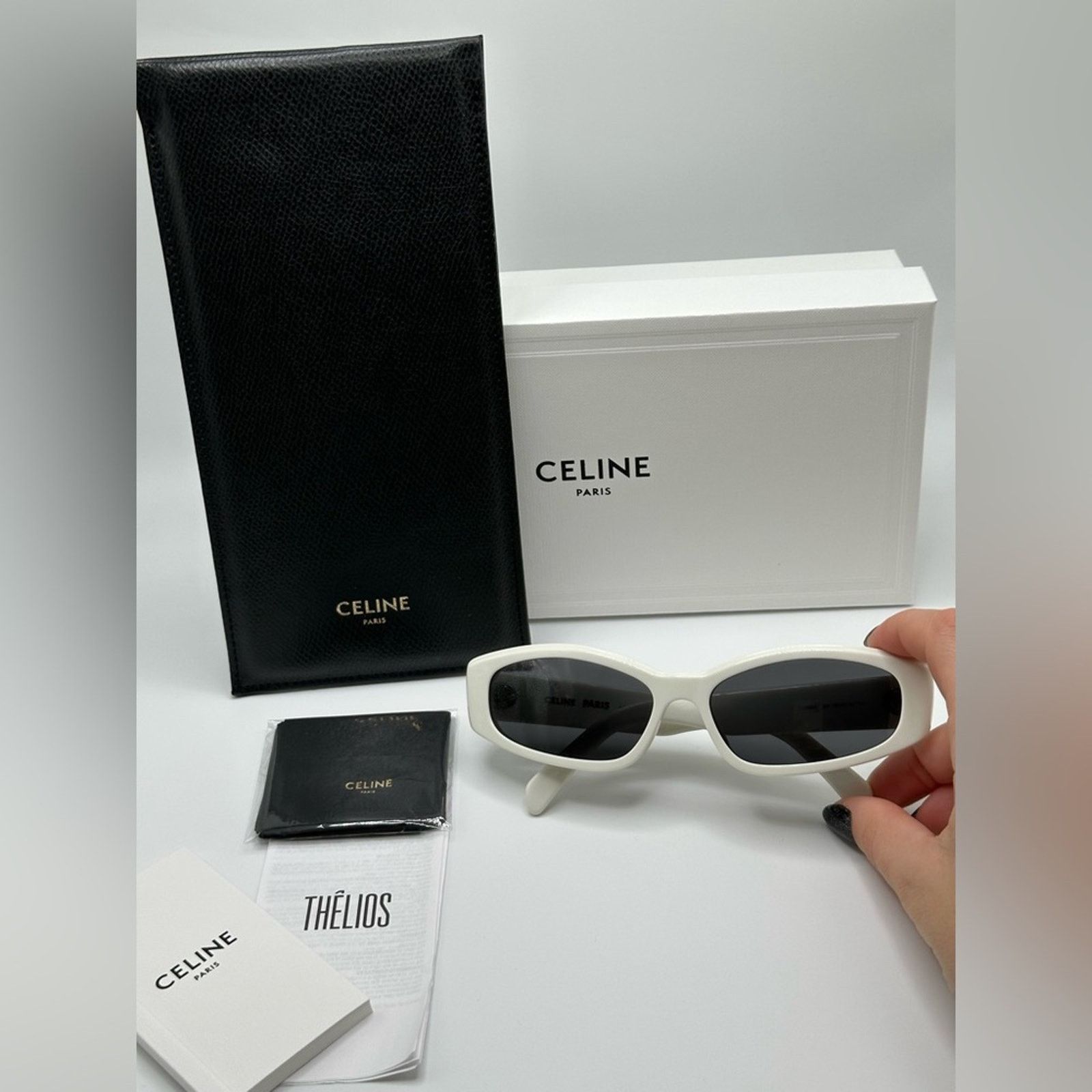 Celine NEW Celine Sunglasses CL40252I 5825A White Grey Women Size ONE SIZE - 11 Thumbnail