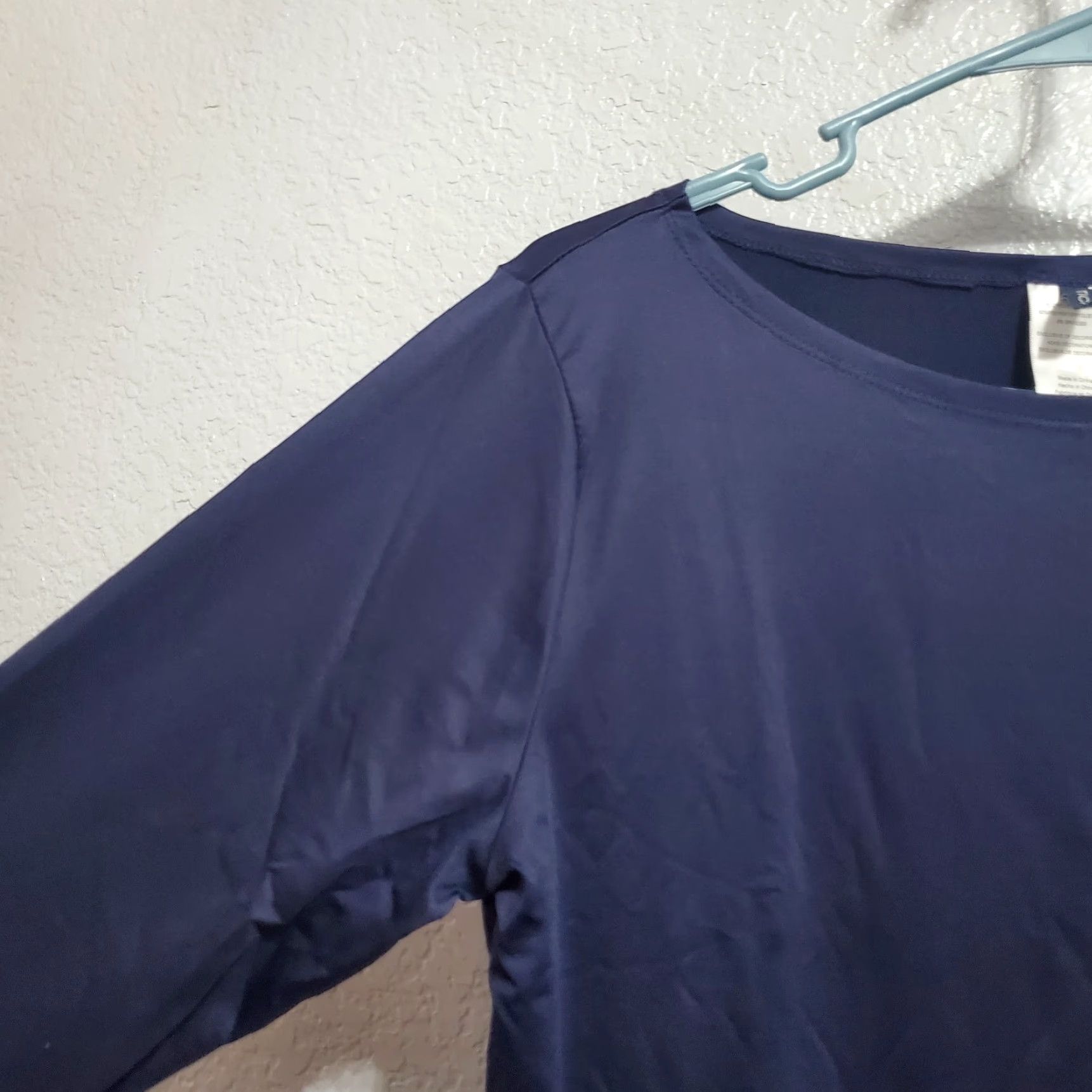 Nautica Nautica Womens Active Dress M Blue Swim Cover Up Stretch 3/4 Sleeve Athleisure Size M / US 6-8 / IT 42-44 - 6 Thumbnail