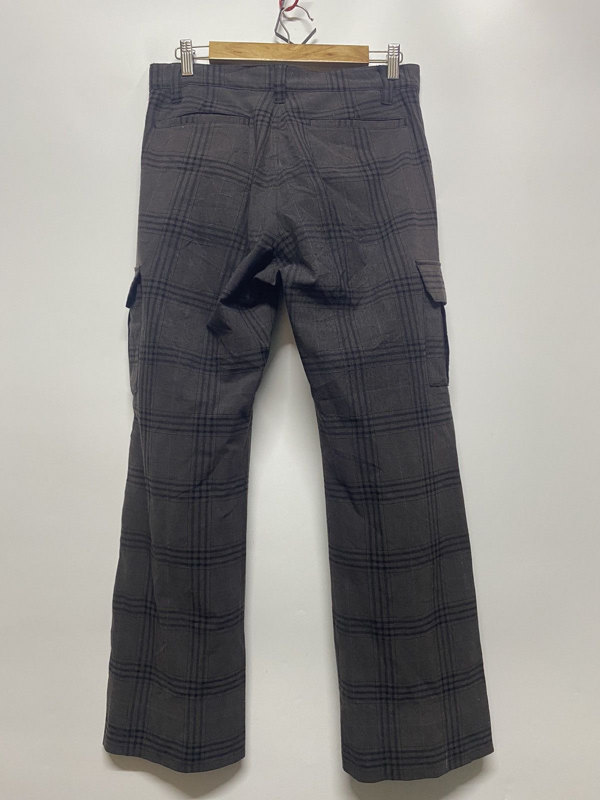 Designer × Japanese Brand Ignio Pants Womens Brown Plaid Cargo Multi Pocket Japanese Size 32" / US 10 / IT 46 - 2 Thumbnail