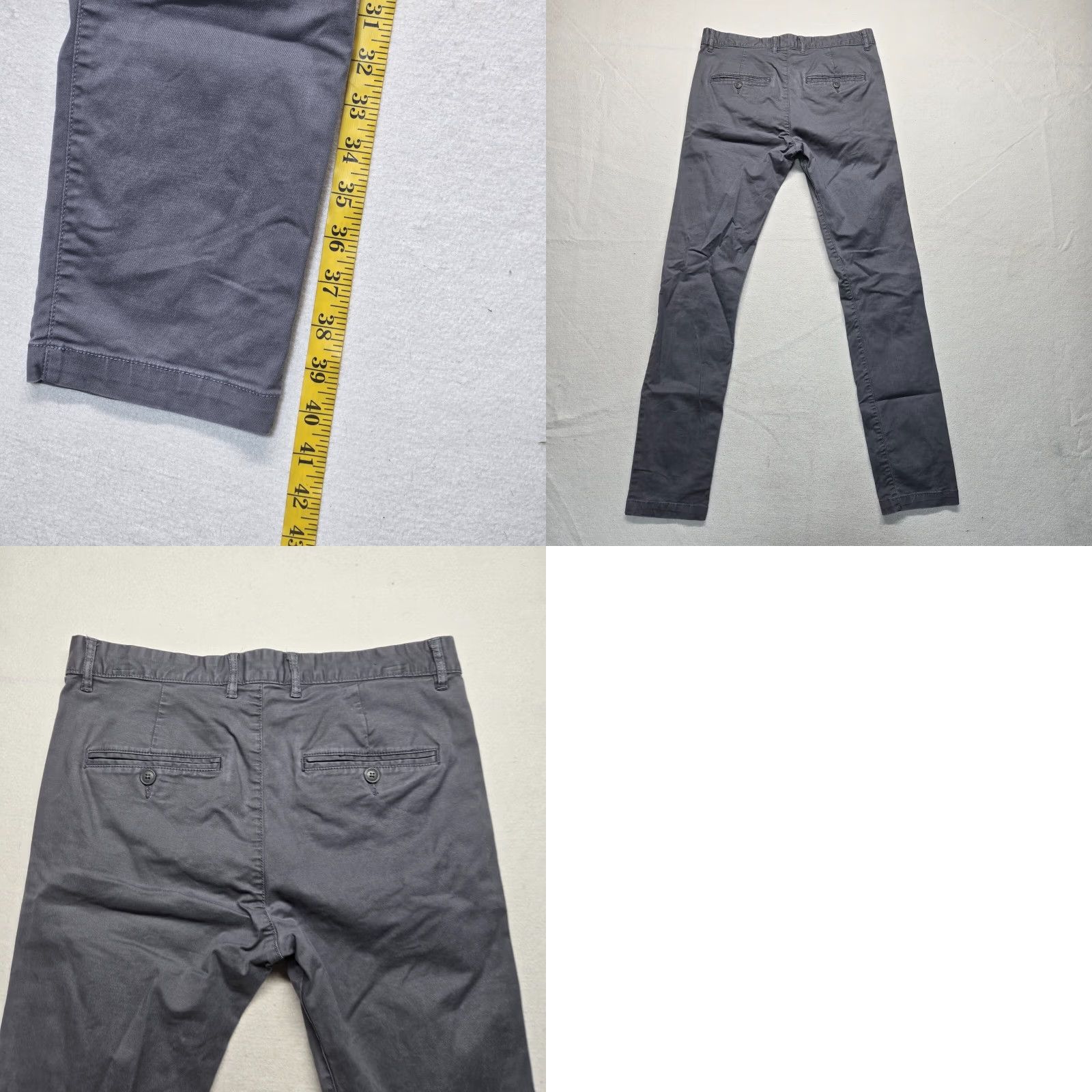 H&M H&M L.O.G.G. Solid Gray Skinny Fit Pants Elastic Backing Women's Size 31 Size 24" / US 00 / IT 34 - 8 Thumbnail
