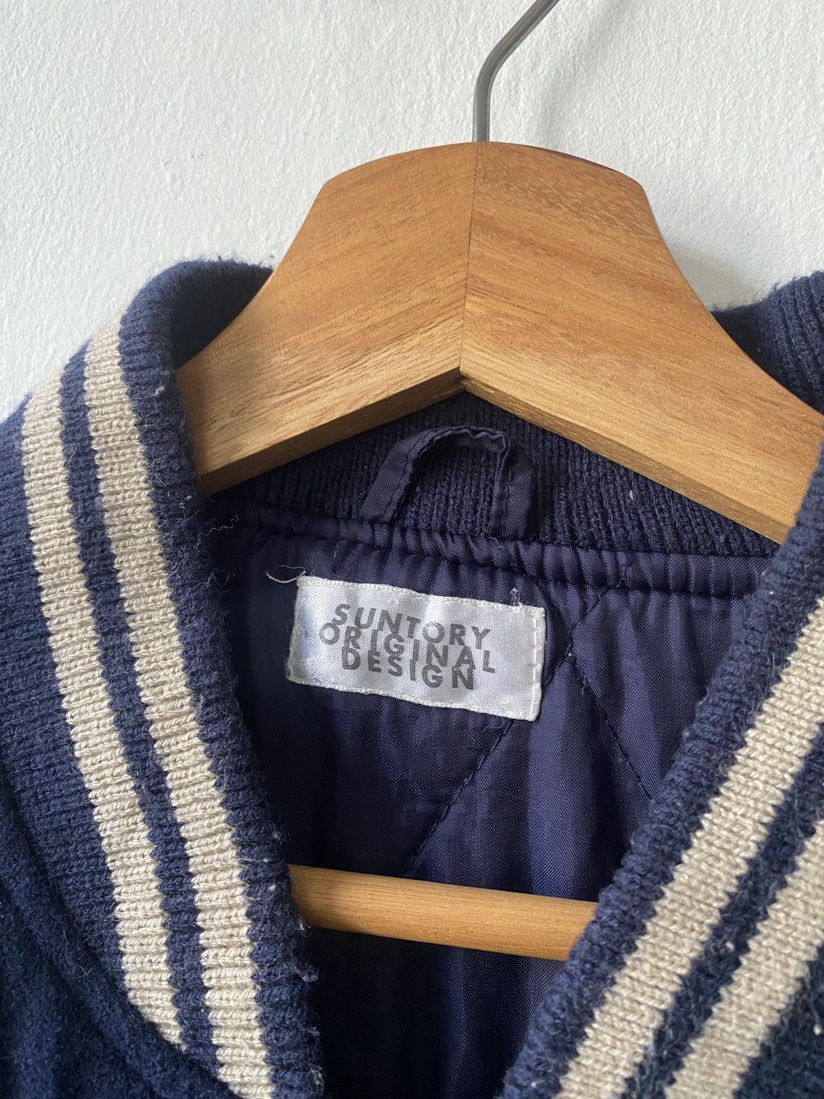 Japanese Brand Vintage Suntory Boss Coffe Wool Varsity Jacket Size US L / EU 52-54 / 3 - 6 Thumbnail