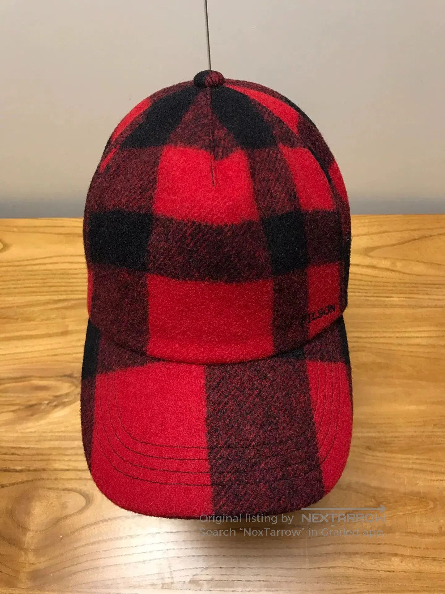 Filson Filson Red Black Plaid Wool Cap. Size ONE SIZE - 4 Thumbnail