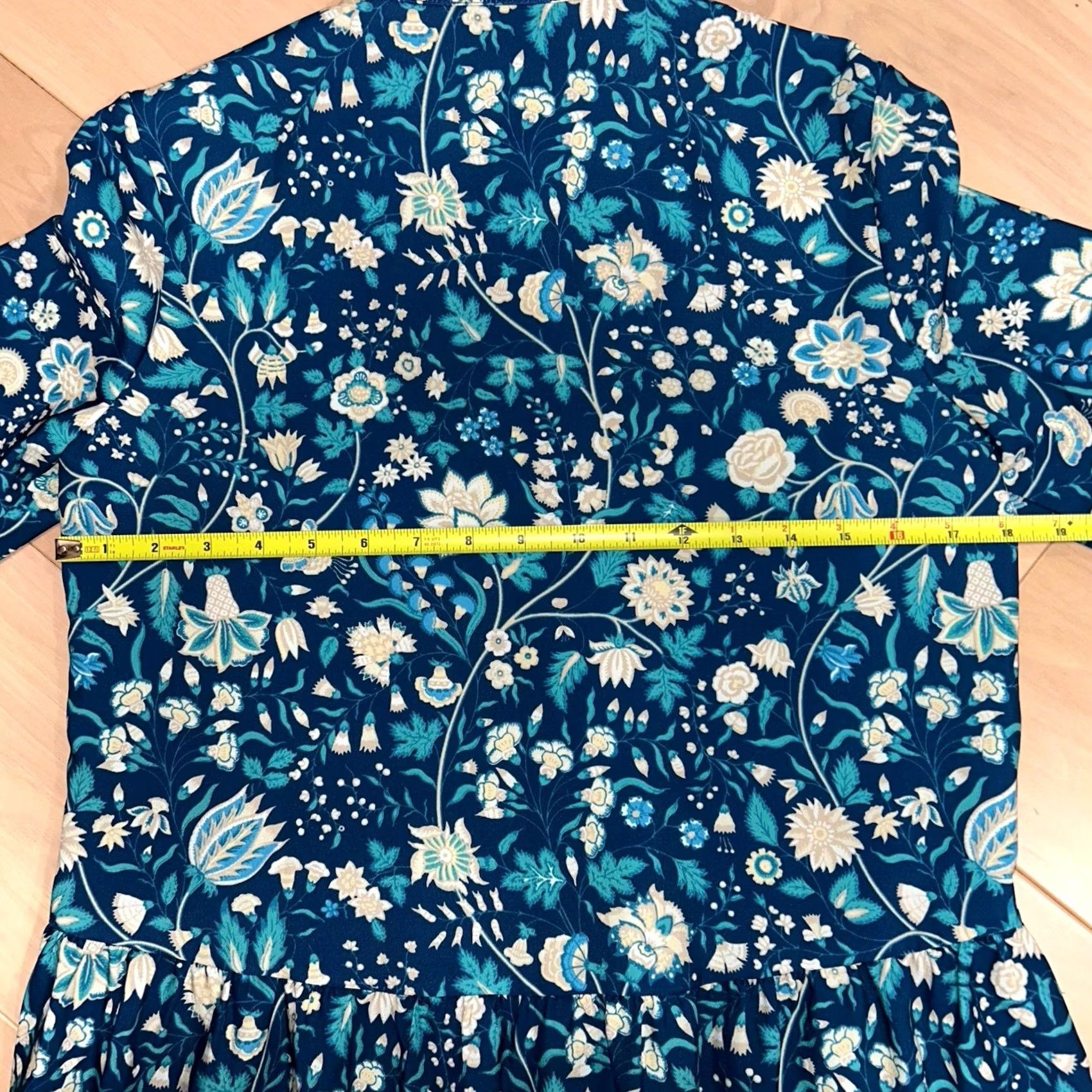 Vintage Tuckernuck Shirt Dress Floral Long Sleeve Women’s XS Blue A-Line Cardigan? Size XS / US 0-2 / IT 36-38 - 7 Thumbnail
