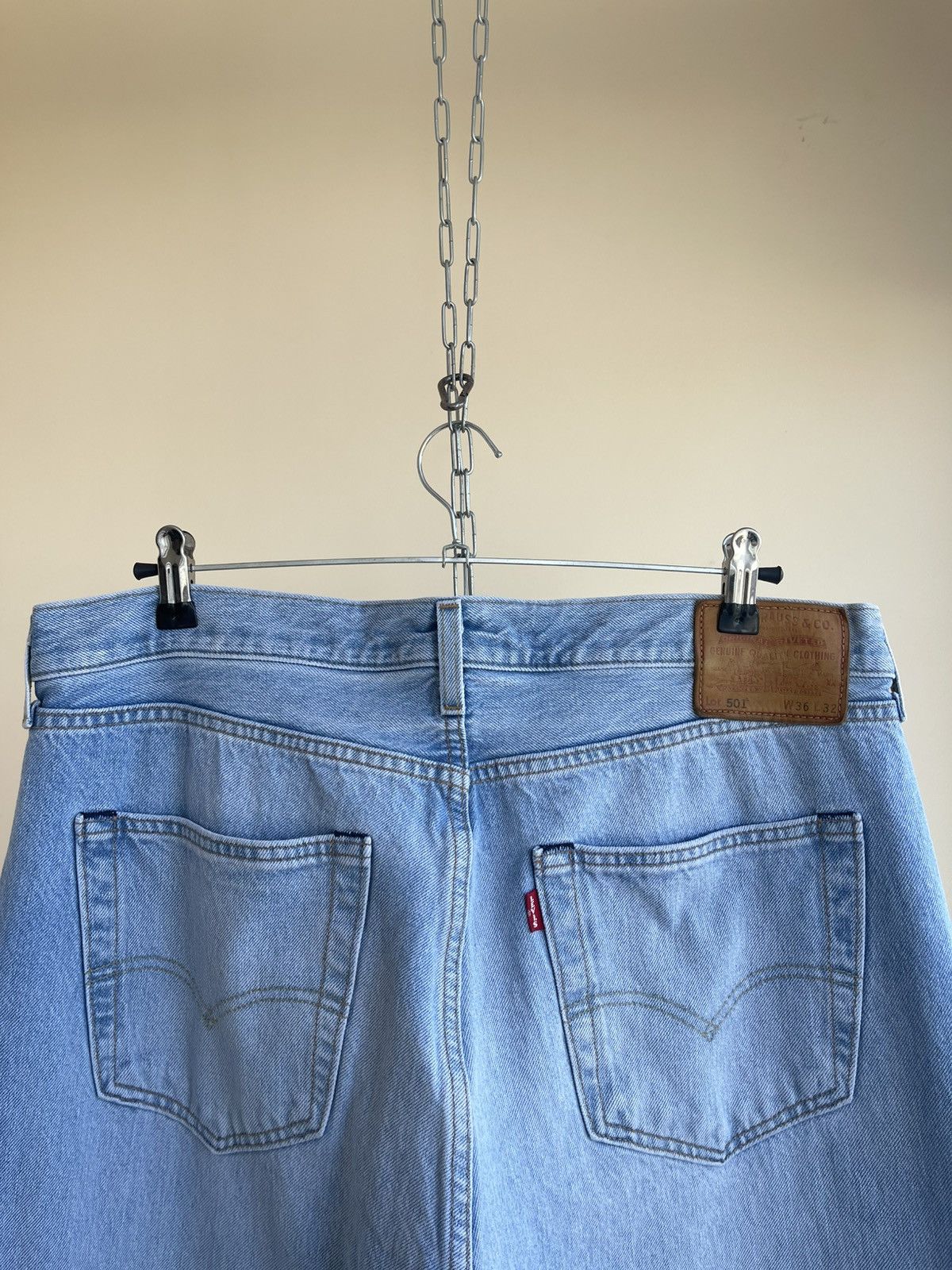 Levi's Premium 501 Big E Straight Tapered Regular Fit Denim Jeans Size US 36 / EU 52 - 5 Thumbnail