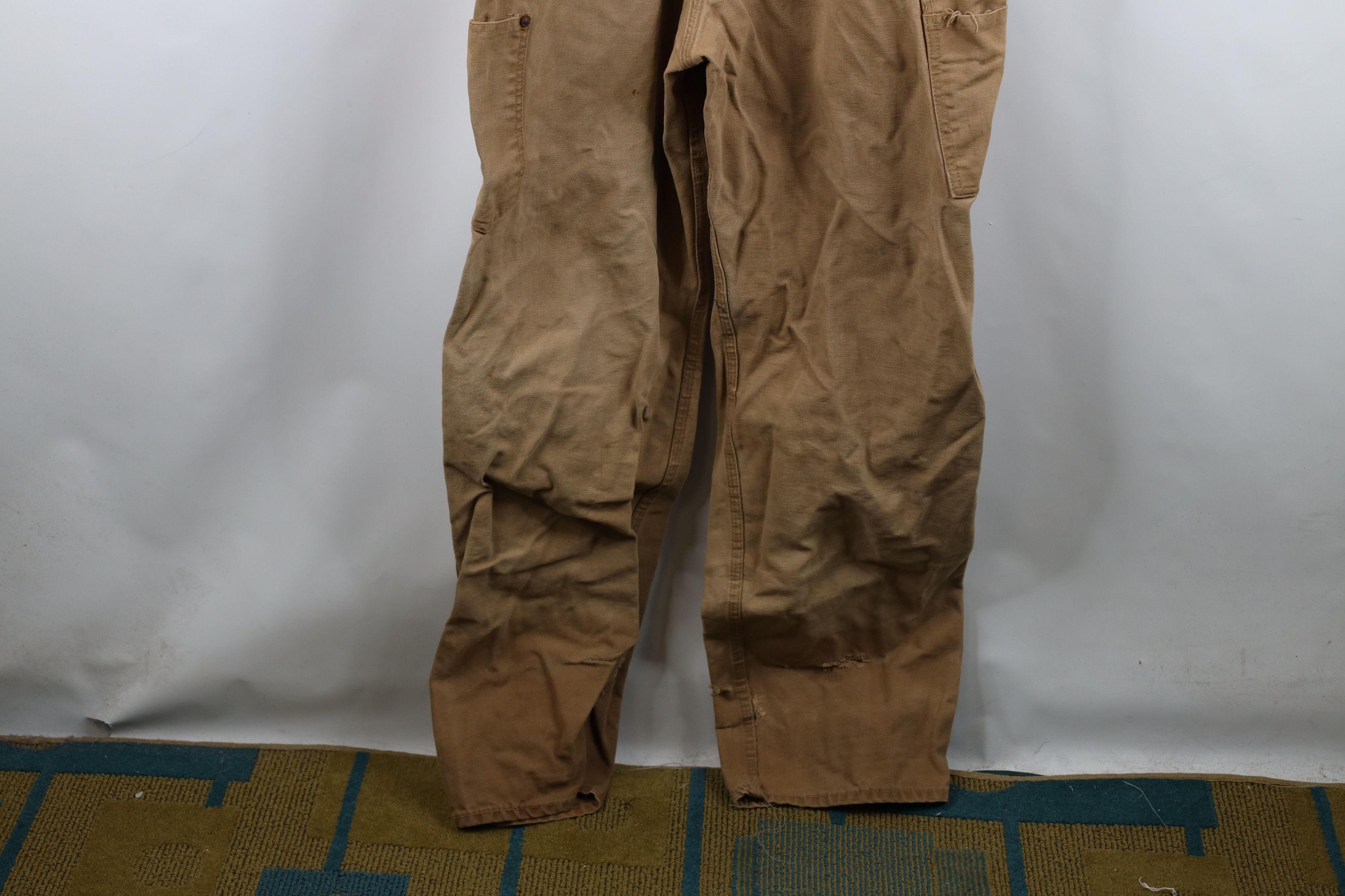 Carhartt Vintage 70s Carhartt Thrashed Double Knee Canvas Overalls Size US 36 / EU 52 - 21 Thumbnail