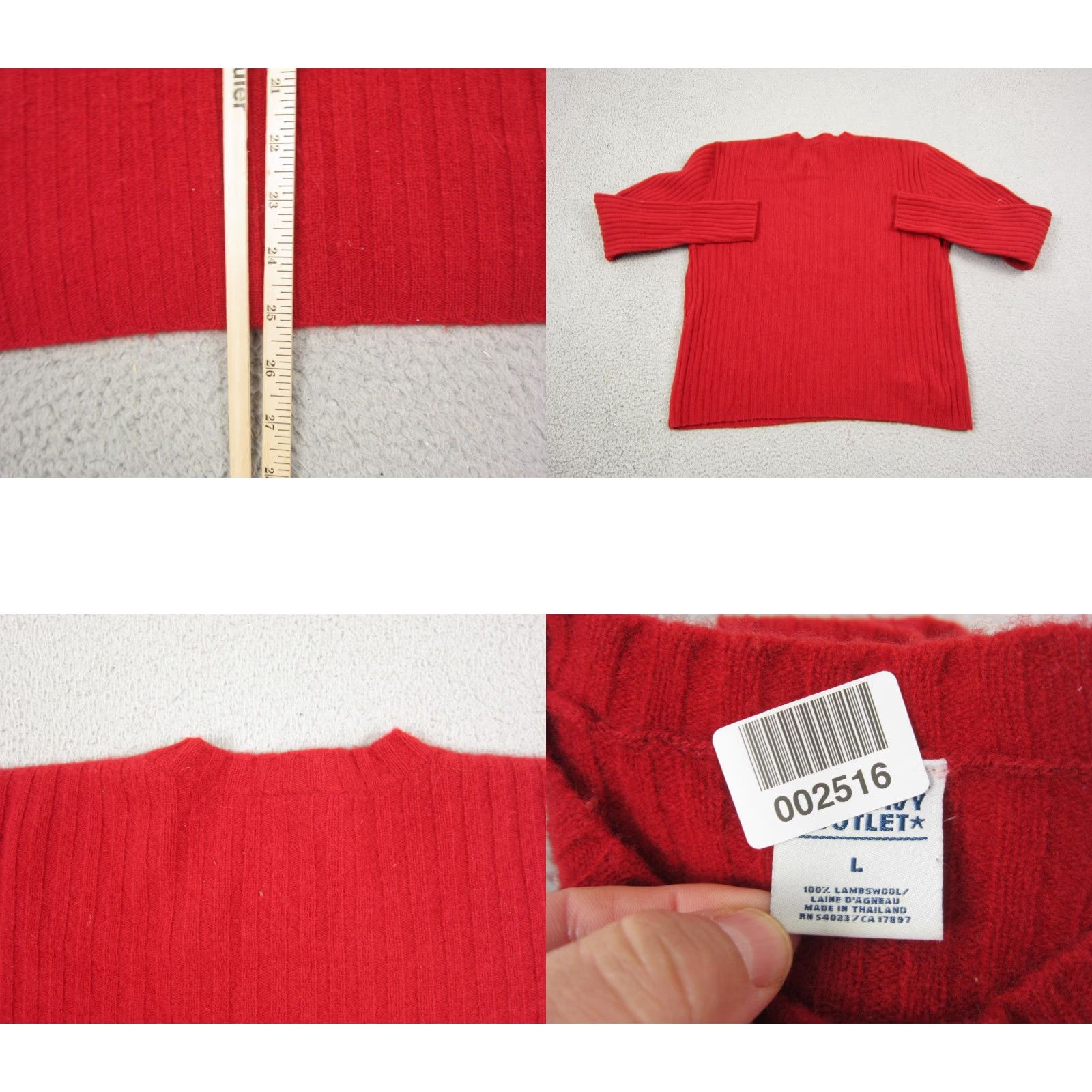 Old Navy Old Navy Sweater L Red Wool Knit Pullover Womens 90s Holiday Vintage Y2K Classic Casual Knitwear - Mens, Womens Size L / US 10 / IT 46 - 8 Thumbnail