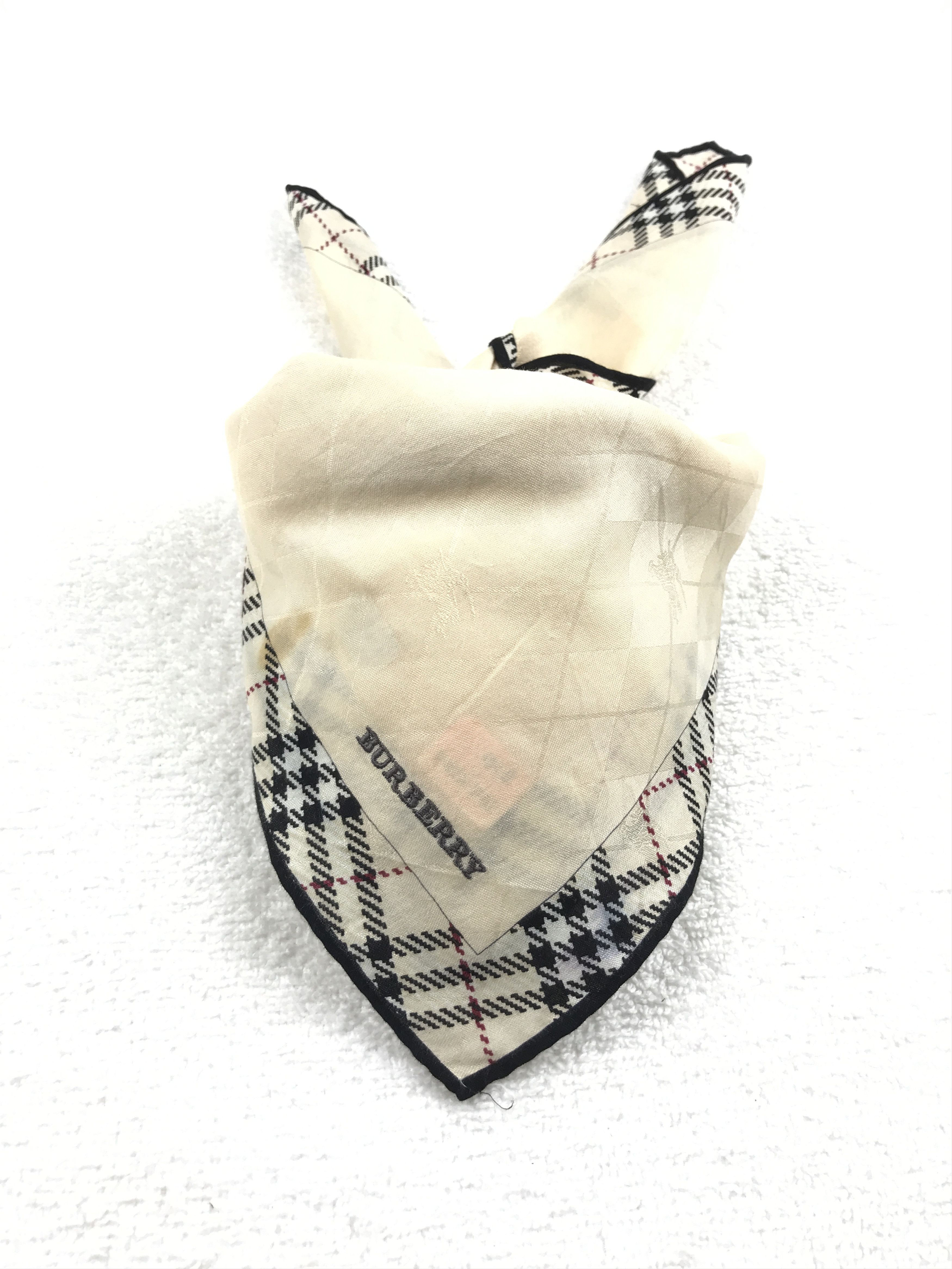 Burberry × Vintage Vintage Burberry Bandana Neckerchief Handkerchief Size ONE SIZE - 3 Thumbnail