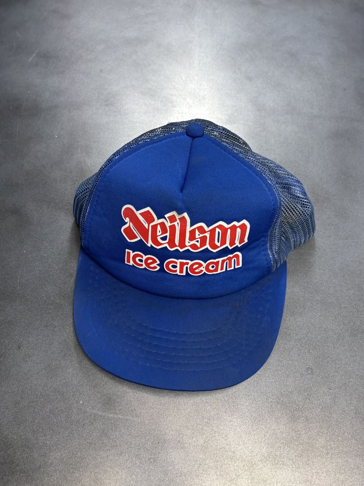 Vintage 1980s Vintage Trucker Hat Nielson Ice Cream Mesh Foam Snapba Size ONE SIZE - 1 Thumbnail