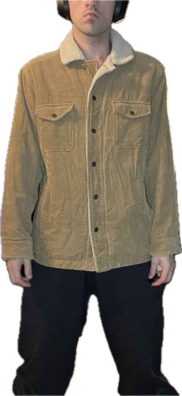 Gap Gap Corduroy Sherpa Button Jacket Tan Y2K 2000s Size US M / EU 48-50 / 2 - 7 Thumbnail