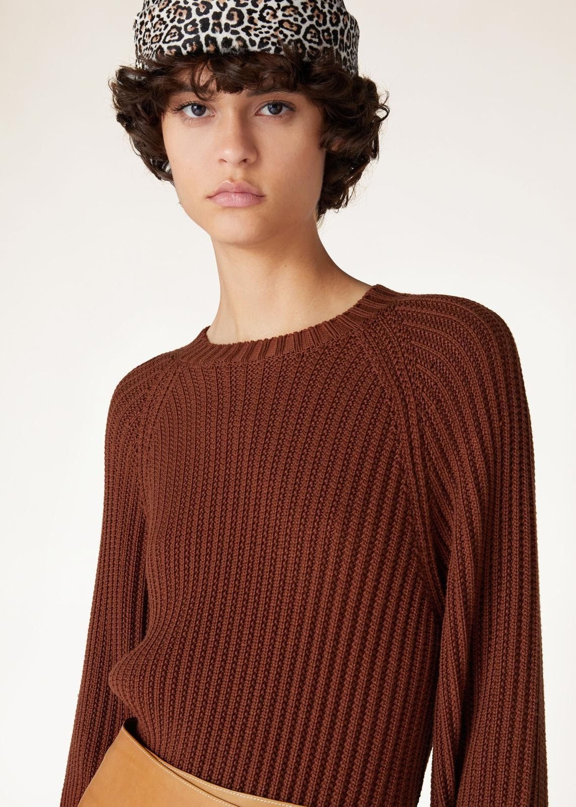Loro Piana o1srvl11e0125 FAN6259 Ikeda Crewneck Sweater in Brown Size M / US 6-8 / IT 42-44 - 5 Thumbnail