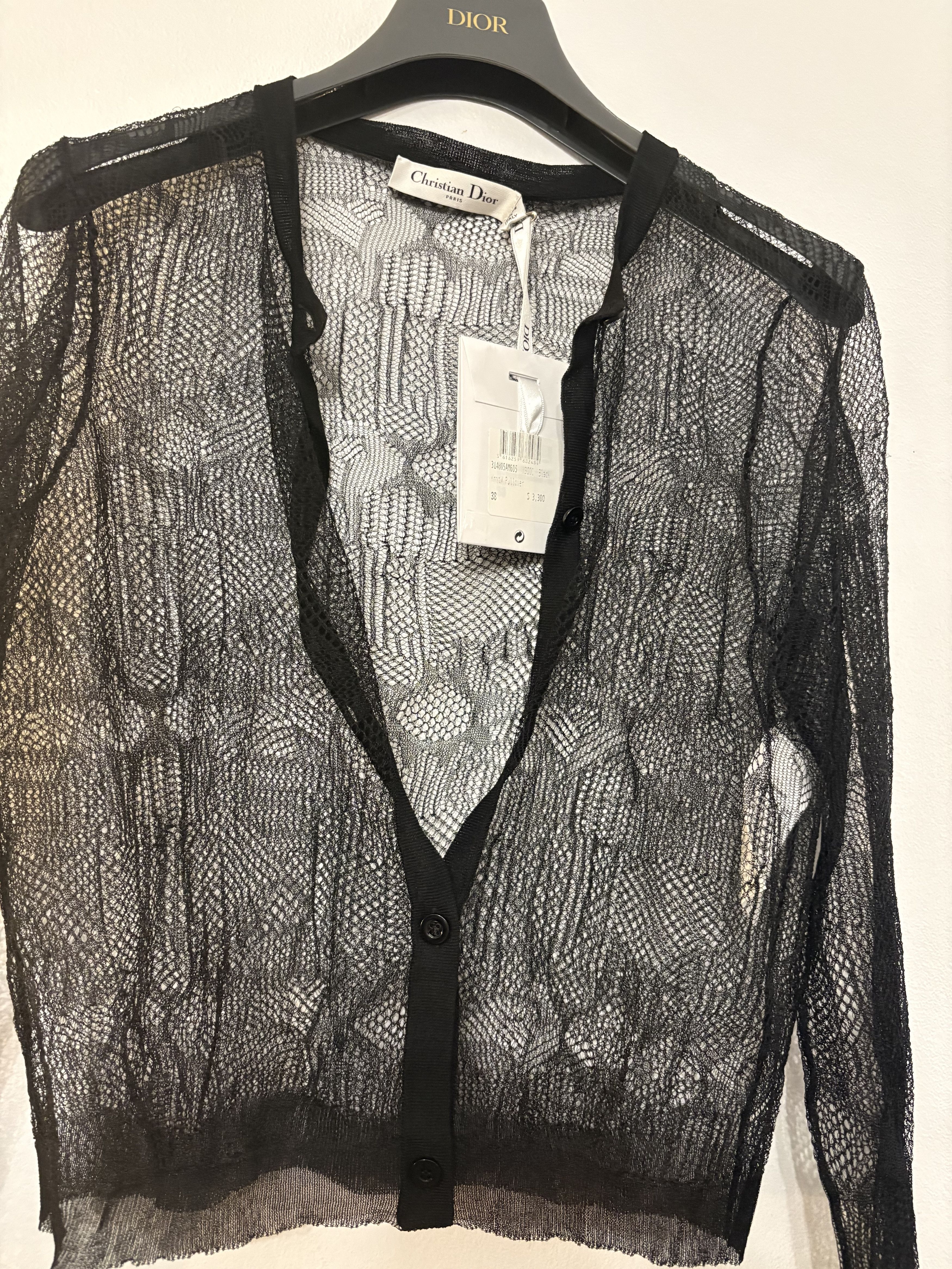 Dior Dior Lace Twinset Black Silk Cardigan and Tank Top SZ 6 NWT Size S / US 4 / IT 40 - 13 Thumbnail