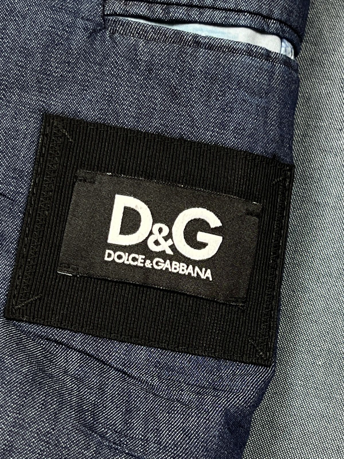 Dolce & Gabbana Dolce & Gabbana One Button Denim Blazer (Y0366) Size 40R - 7 Thumbnail