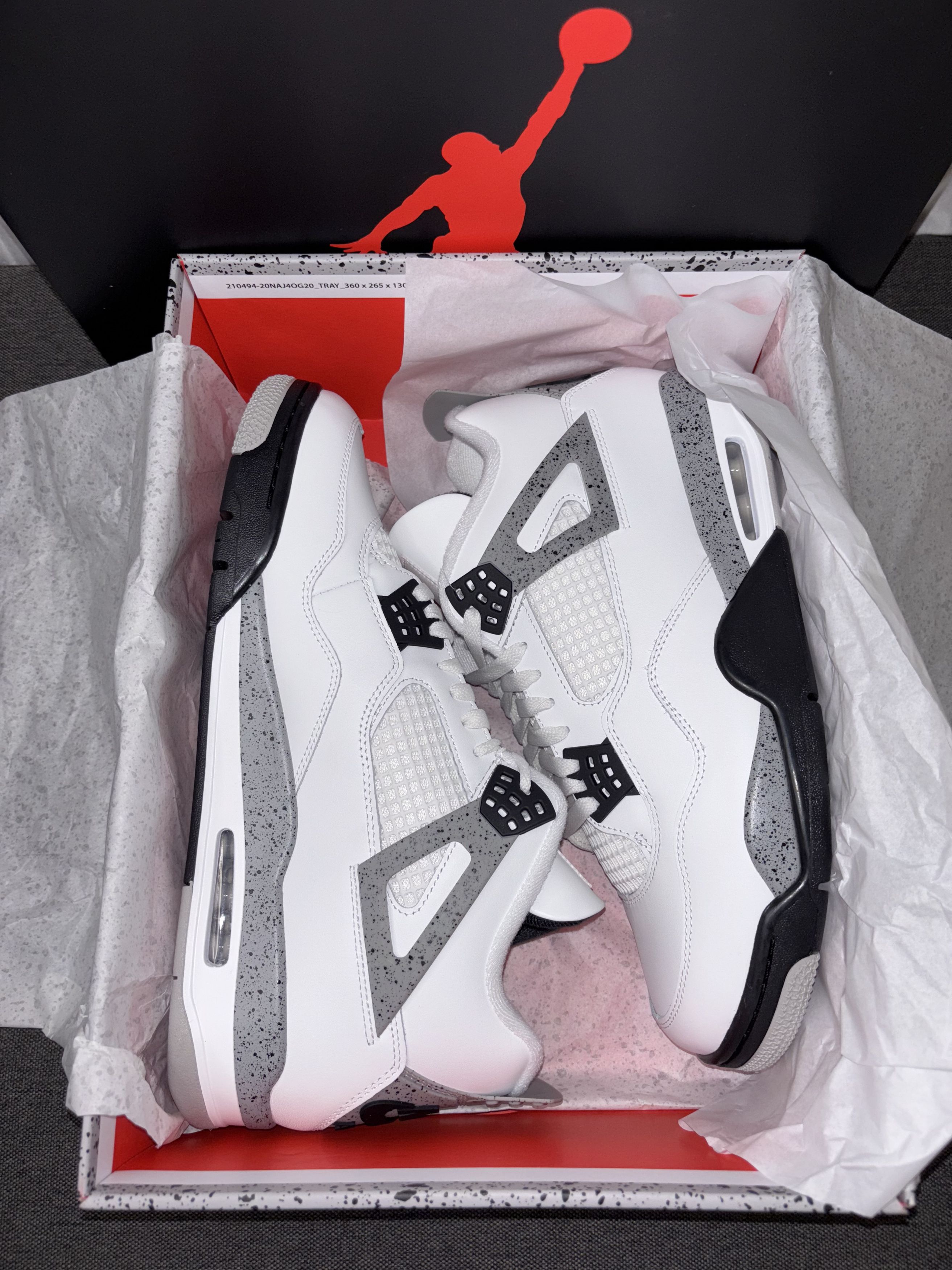 Jordan Brand Nike Air Jordan 4 Retro White Cement (2025) 13 FV5029-100 Size US 13 / EU 46 - 4 Thumbnail