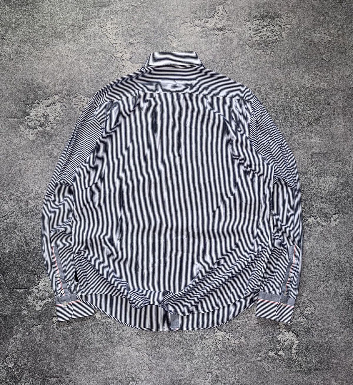 Armani × Vintage Armani Jeans XL striped shirt polo long sleeve button up Size US M / EU 48-50 / 2 - 15 Thumbnail
