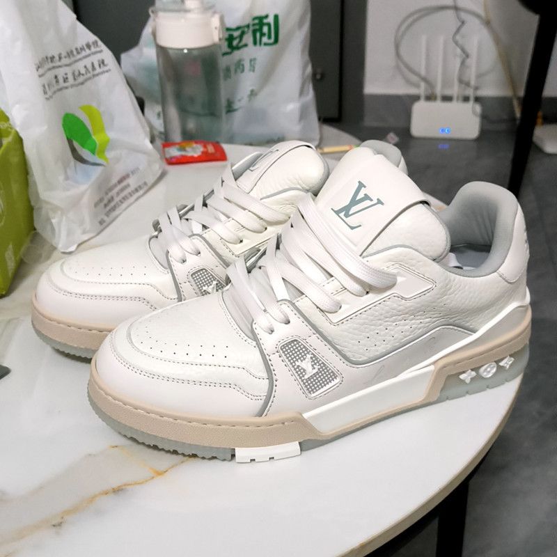 Louis Vuitton Louis Vuitton White Cement Low-Top Sneakers 0079 Size US 7.5 / EU 40-41 - 1 Thumbnail