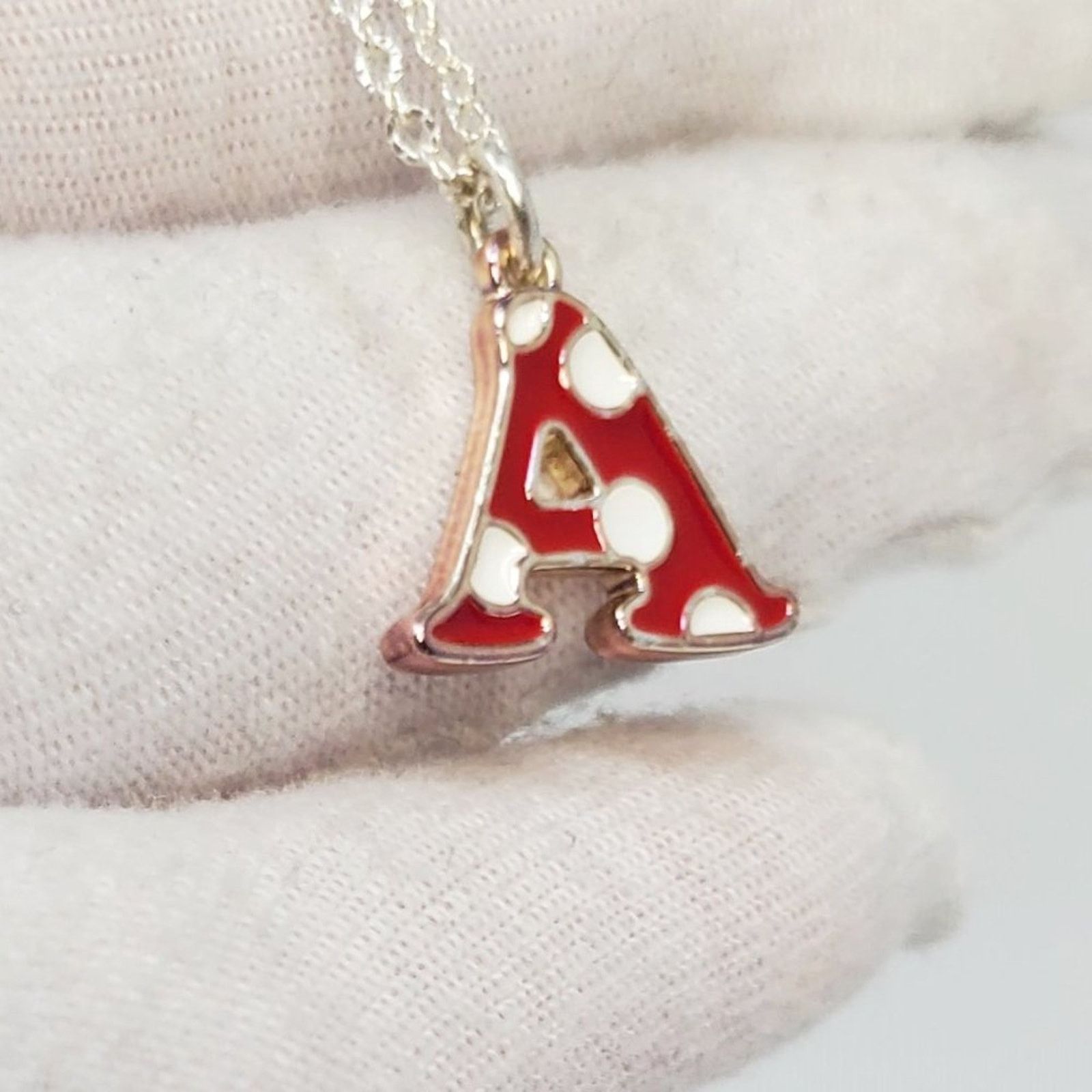Disney Disney Minnie Mouse Polka Dot Initial A Enamel Necklace Size ONE SIZE - 4 Thumbnail