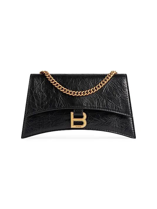 Balenciaga o1s1rm0226 Size: OS / Crush XS Crossbody Chain Bag in Black Size ONE SIZE - 2 Thumbnail
