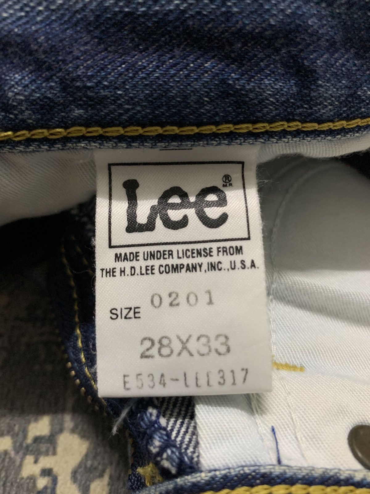 Japanese Brand Vintage Lee Distressed Faded Blue Straight Leg Jeans 27 Size US 27 - 13 Thumbnail