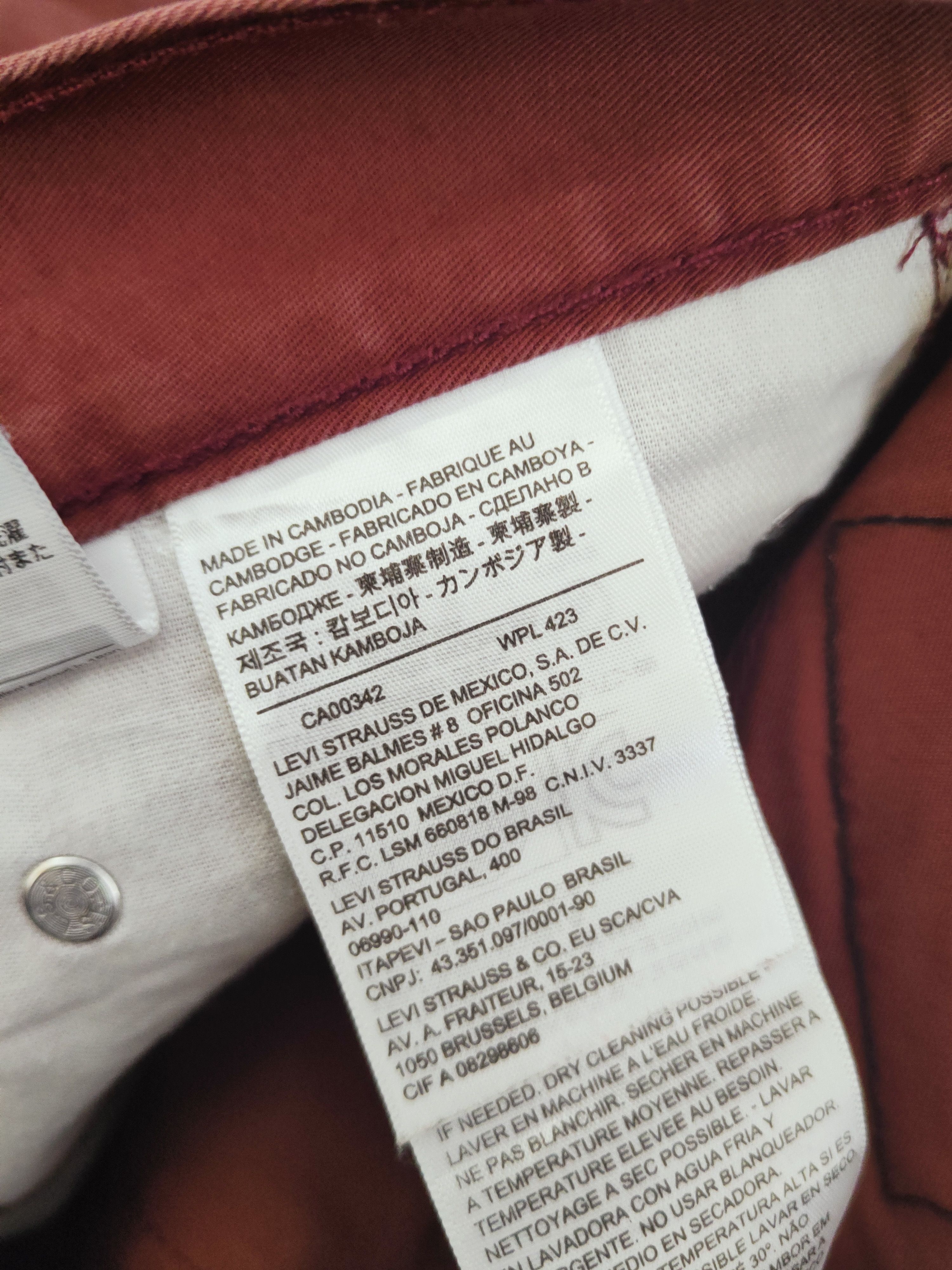 Levi's 511 Levi's Maroon Multipocket Casual Pants #S2807 Size US 31 - 17 Thumbnail