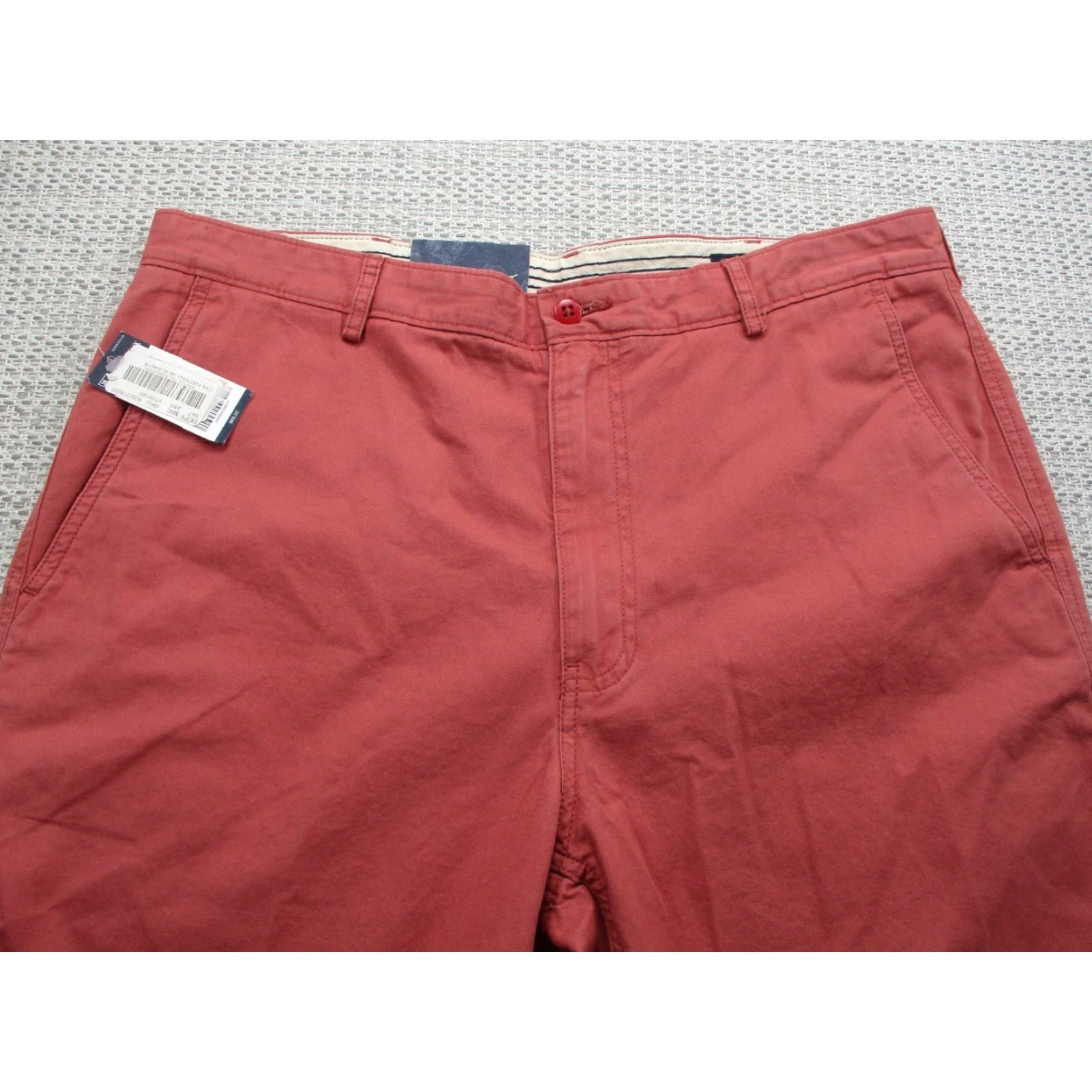 Cremieux Cremieux Classics Mens Pants Chino 34x30 Comfort Stretch Flat Front Pink 90s Logo City Preppy Vintage No Size US 34 / EU 50 - 5 Thumbnail