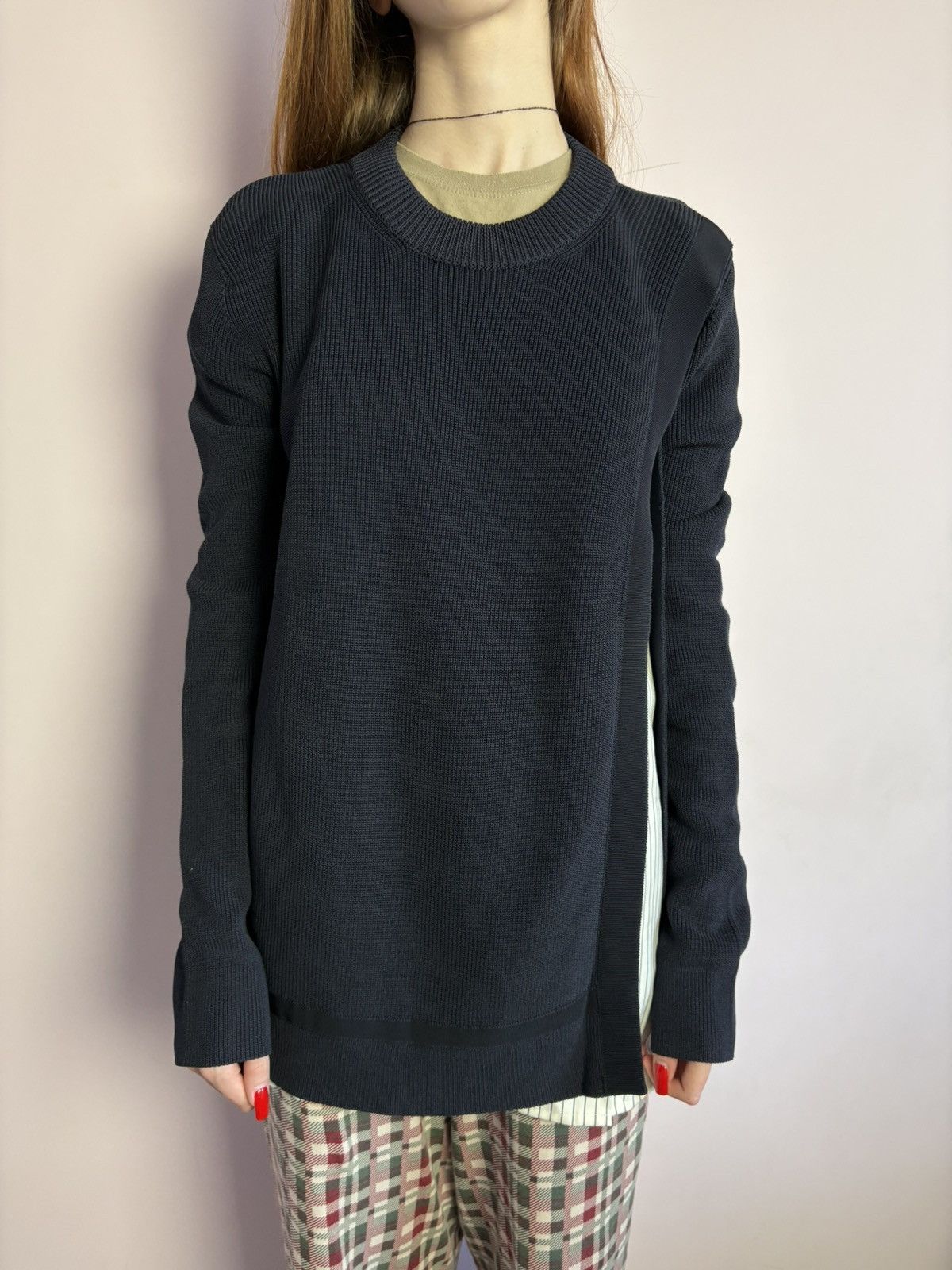 Moncler Moncler Sweater Maglia Tricot Girocollo Built-In Shirt Size M / US 6-8 / IT 42-44 - 1 Thumbnail