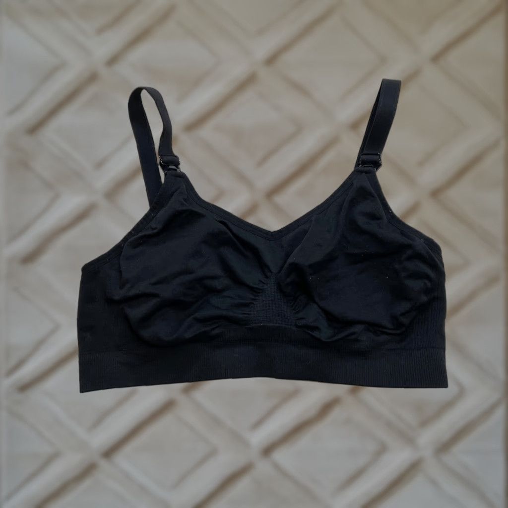 Vintage HOFISH Bralette Women Solid Black Adjustable Strap L Wireless One Size Cup One Size Size ONE SIZE - 1 Thumbnail