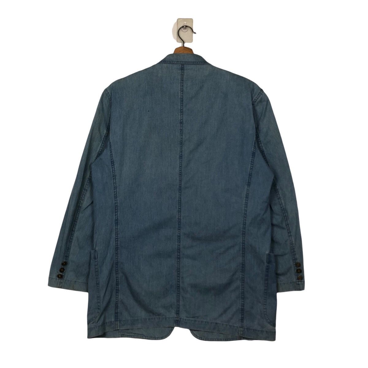 Burberry 📌Vintage Chore Work Denim Jacket Burberrys Double Breast Size US M / EU 48-50 / 2 - 9 Thumbnail