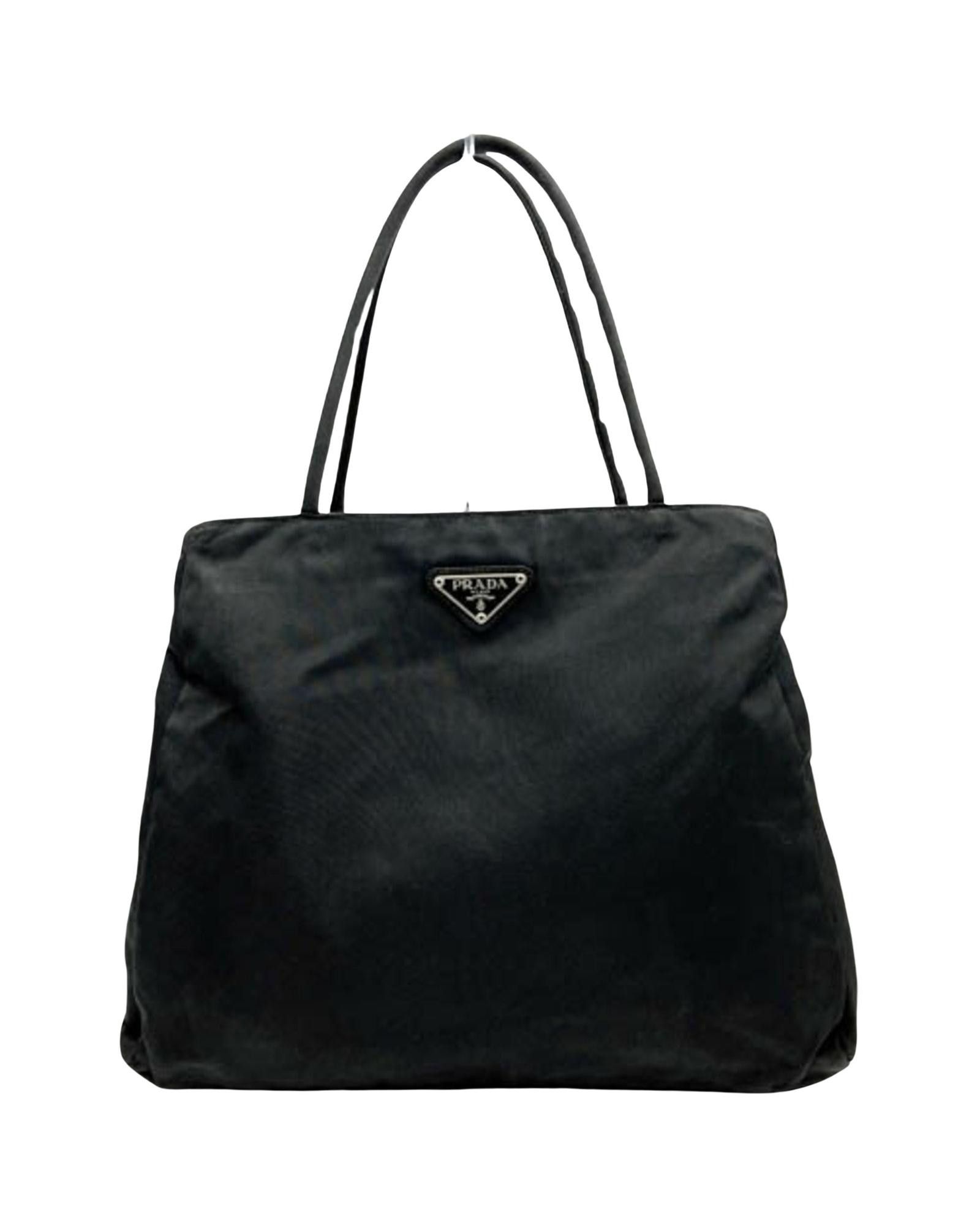 image of Prada Black Nylon Tote Bag For Men And Women