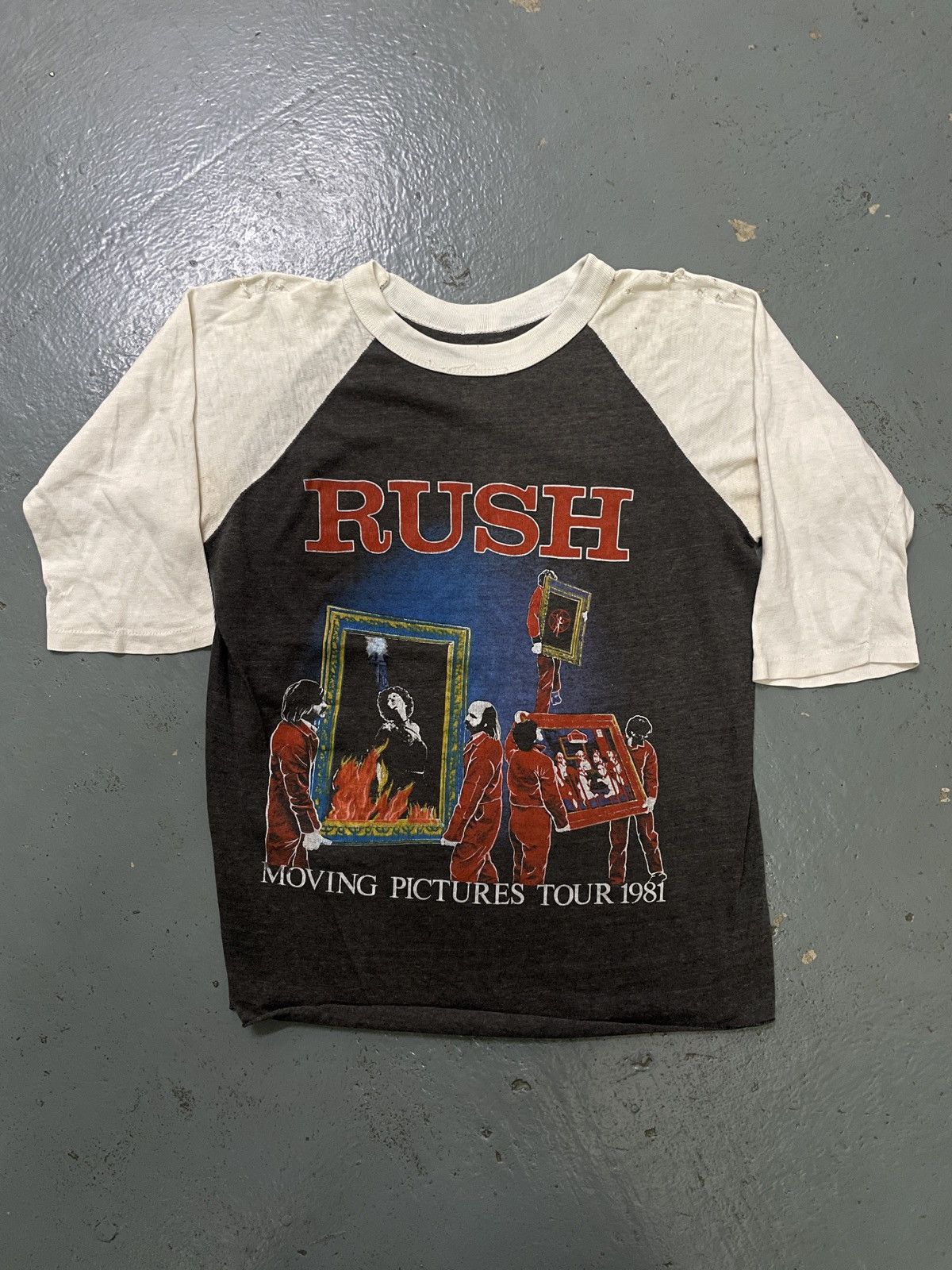 Vintage 80s Rush “MOVING PICTURES” Tour Raglan Band Tees