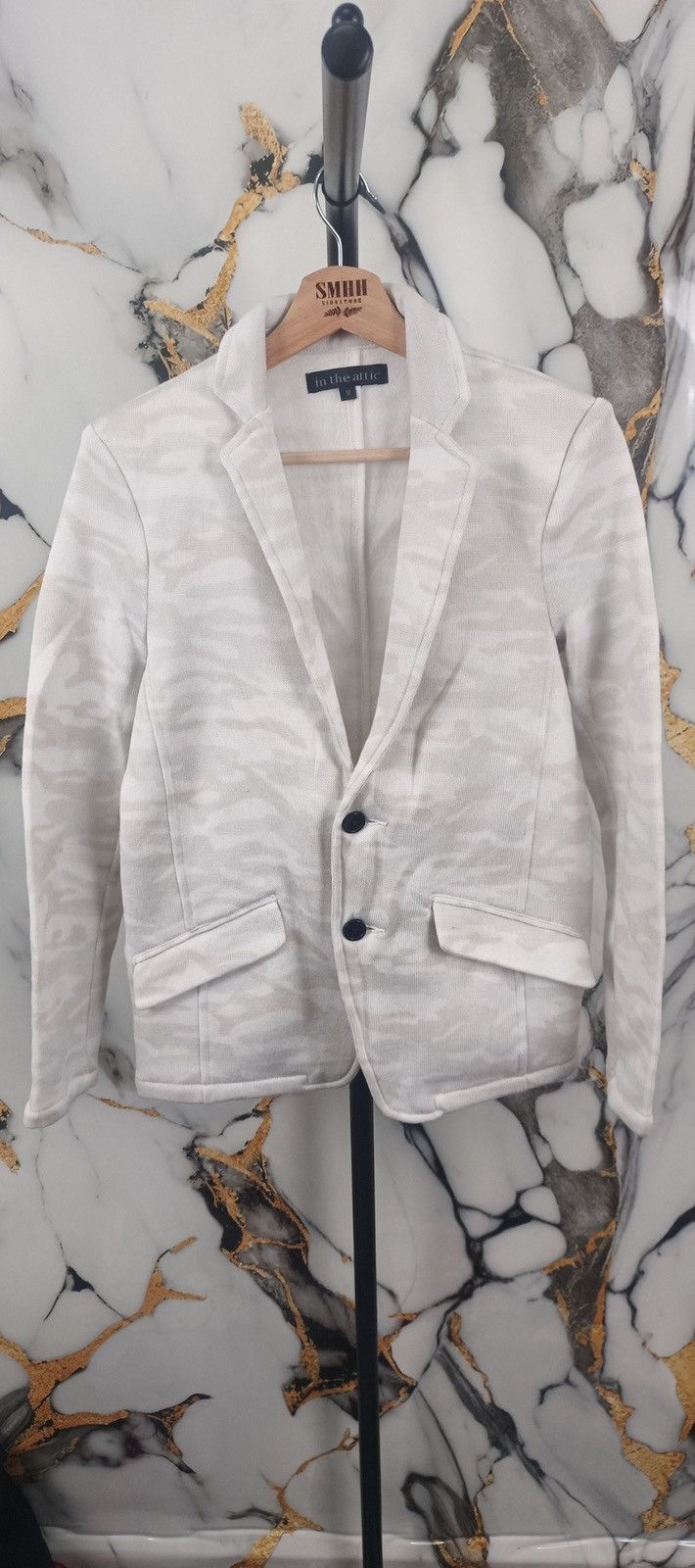 In The Attic RARE ARCHIVE IN THE ATTIC VINTAGE TONAL CAMO KNIT BLAZER - M Size 38R - 1 Thumbnail