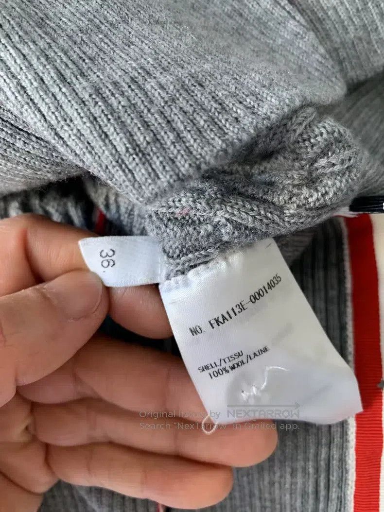 Thom Browne Thom Browne Dog Coarse Grey Knit Sweater Size XS / US 0-2 / IT 36-38 - 7 Thumbnail