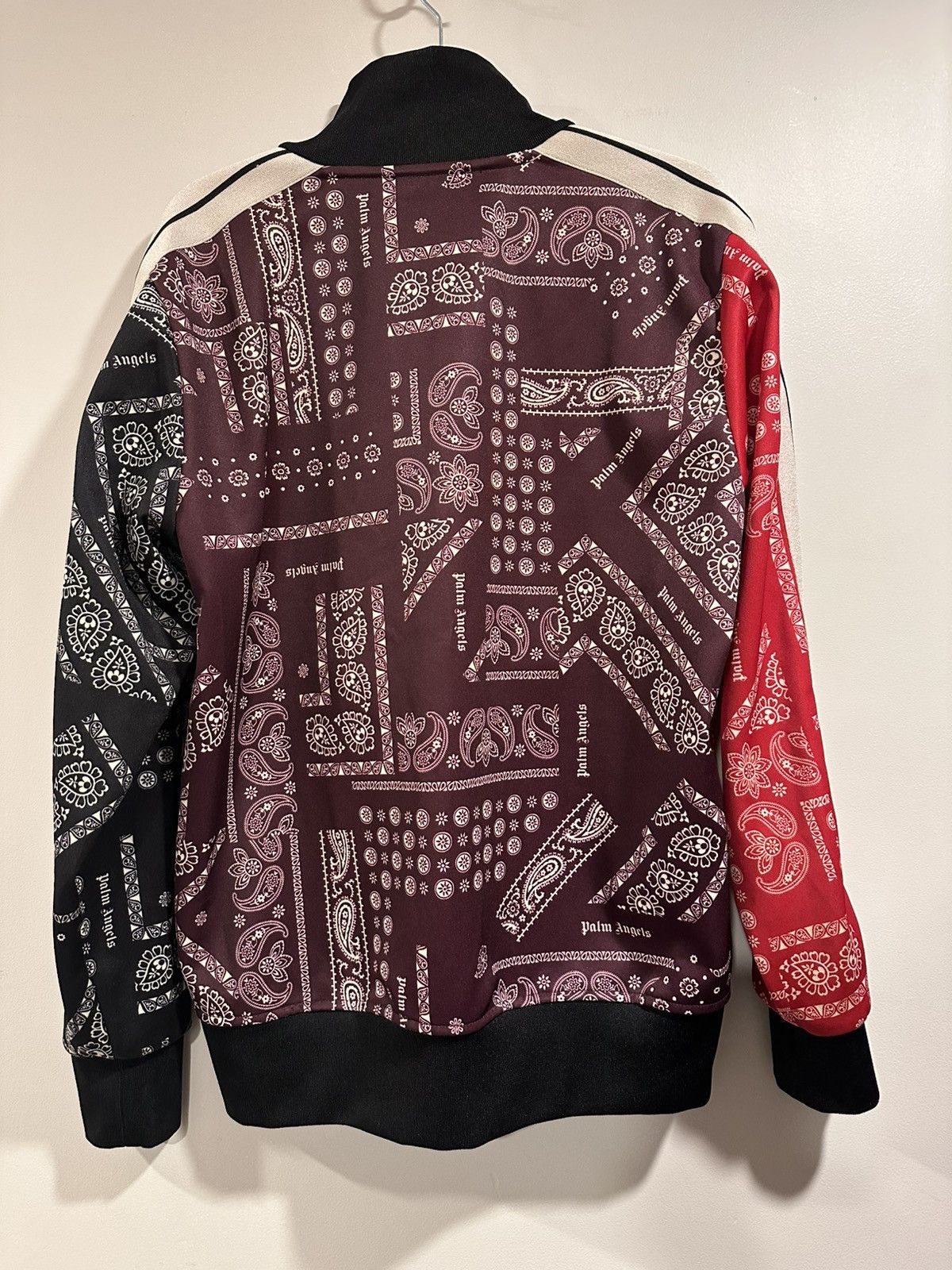 Palm Angels Palm Angels Bandana Track Jacket Zip Up Maroon & Red, Unisex Size US XL / EU 56 / 4 - 5 Thumbnail