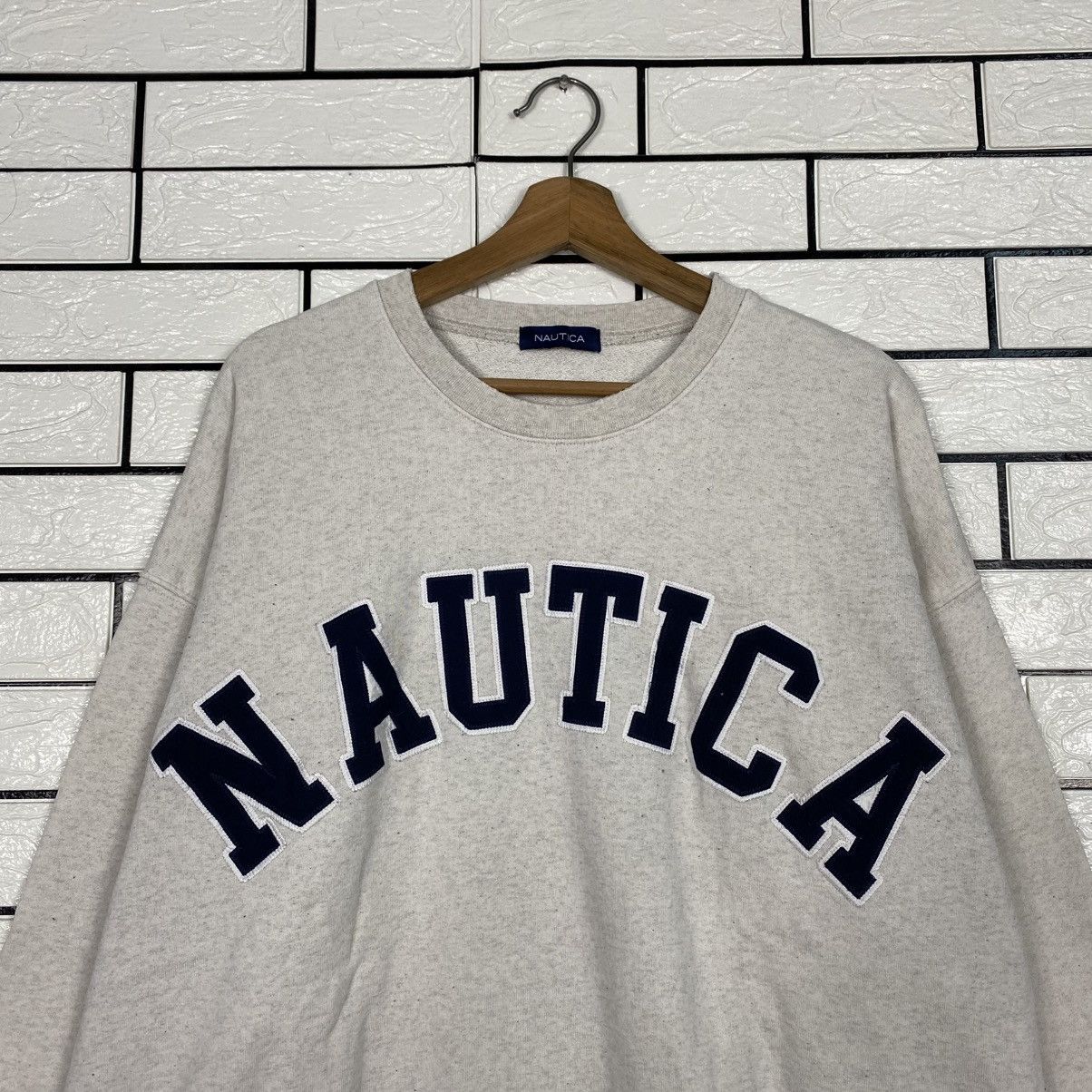 Japanese Brand 📌Vintage Sweatshirt Crewneck Nautica Big Logo Embroidery Size US XL / EU 56 / 4 - 4 Thumbnail