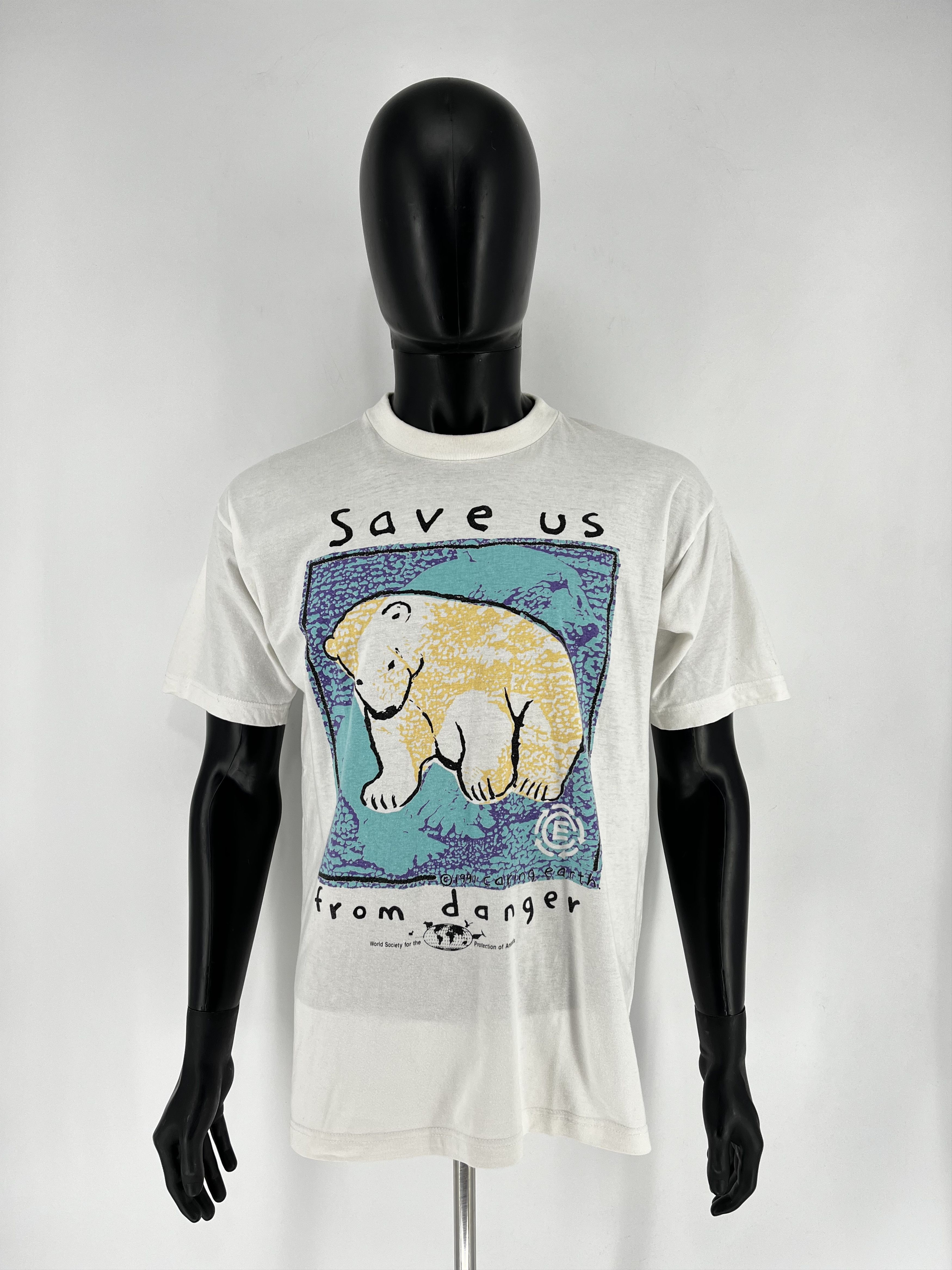 Vintage 90s Vintage Peta Shirt Size XL Vtg White Protection of Anima Size US XL / EU 56 / 4 - 2 Thumbnail