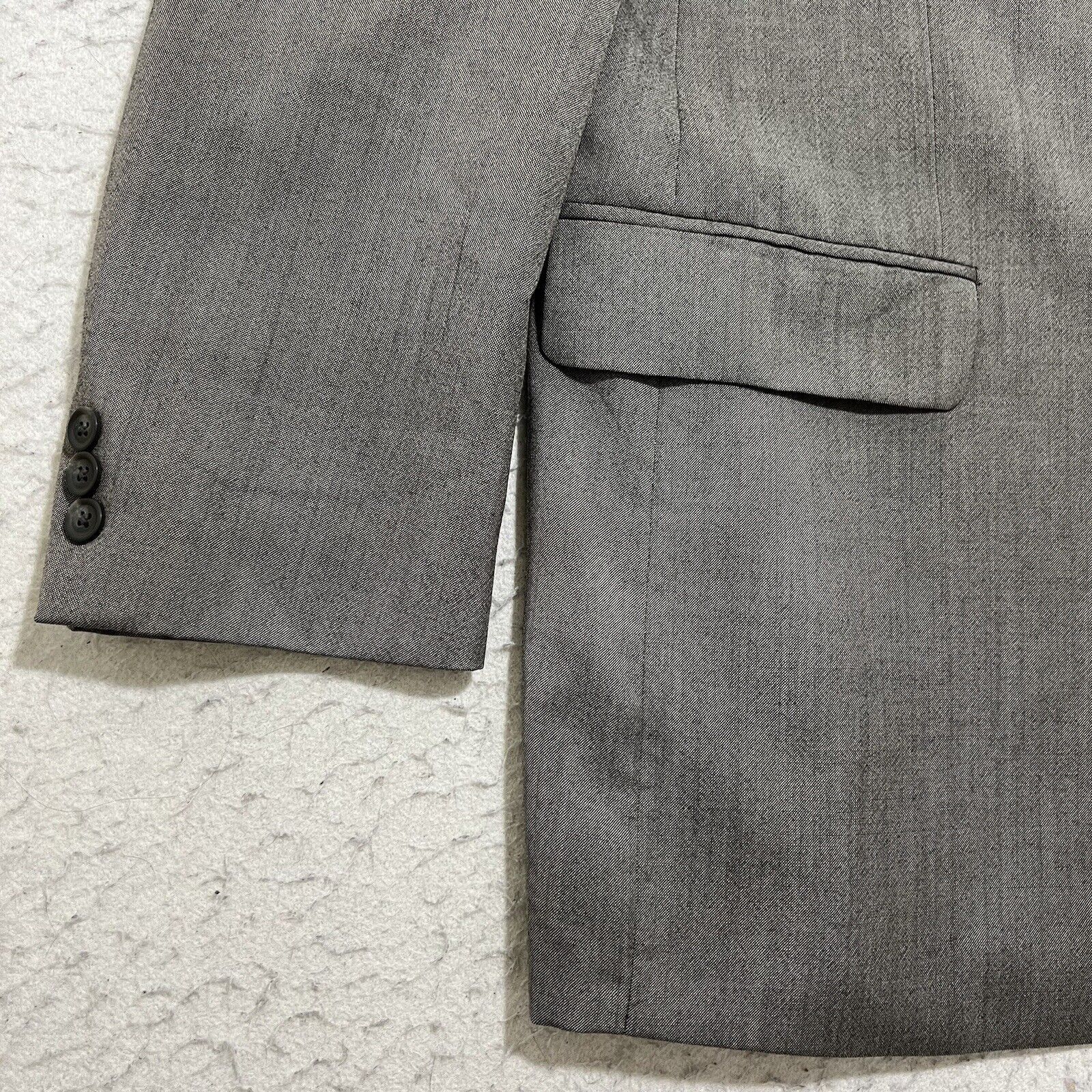 Vintage Vintage Kasper 42L Wool Suit Jacket Gray Career Coat Canada Size 42L - 4 Thumbnail