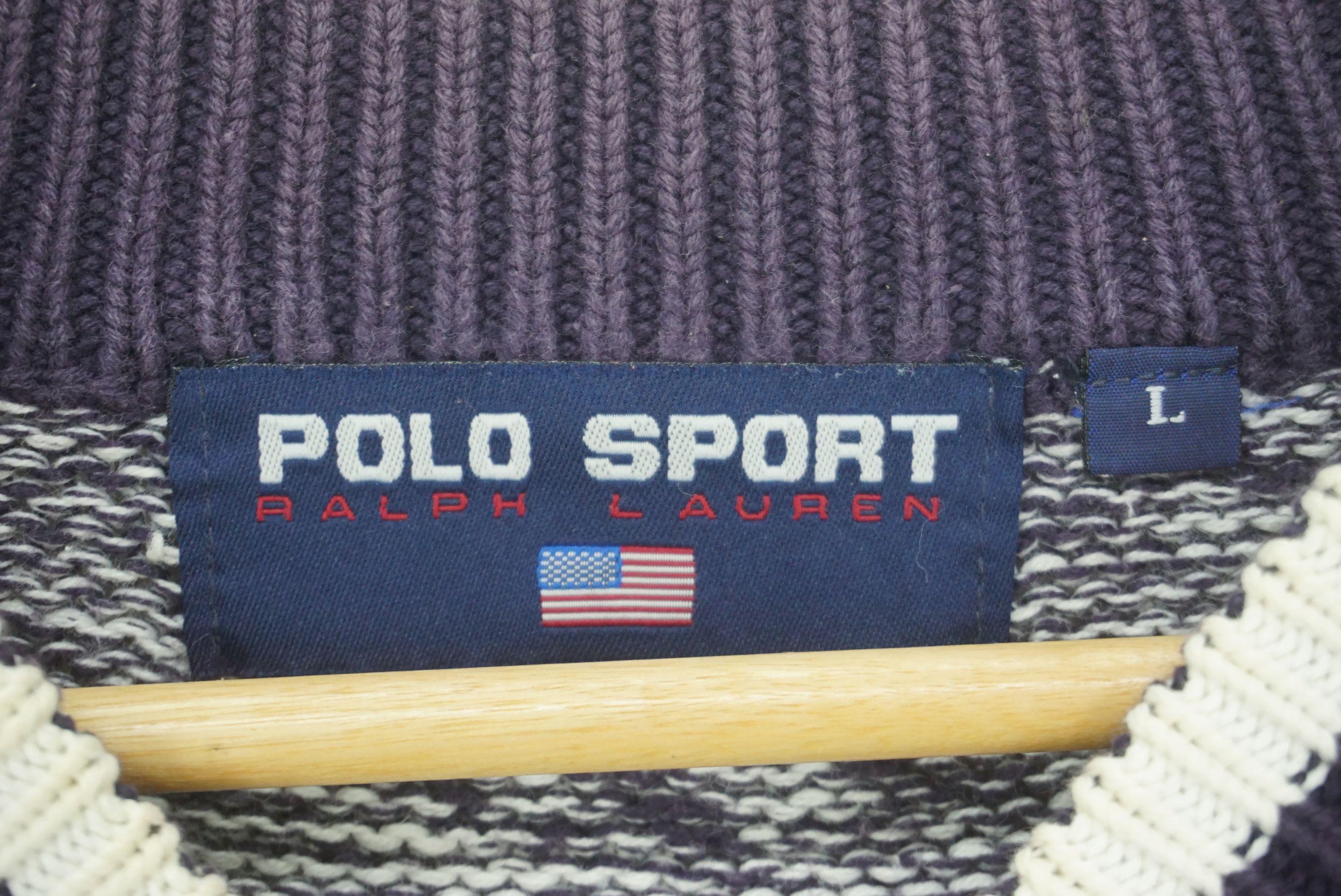 Polo Ralph Lauren Vintage Polo Sport Boxy Sweater Knitwear Pullover Size US L / EU 52-54 / 3 - 9 Thumbnail
