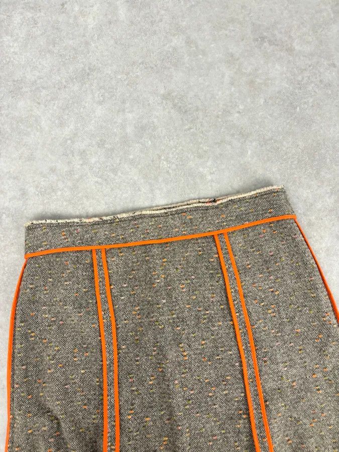 Moschino Moschino Beige Wool & Contrast Orange Trim Skirt & Blazer Set Size M / US 6-8 / IT 42-44 - 17 Thumbnail