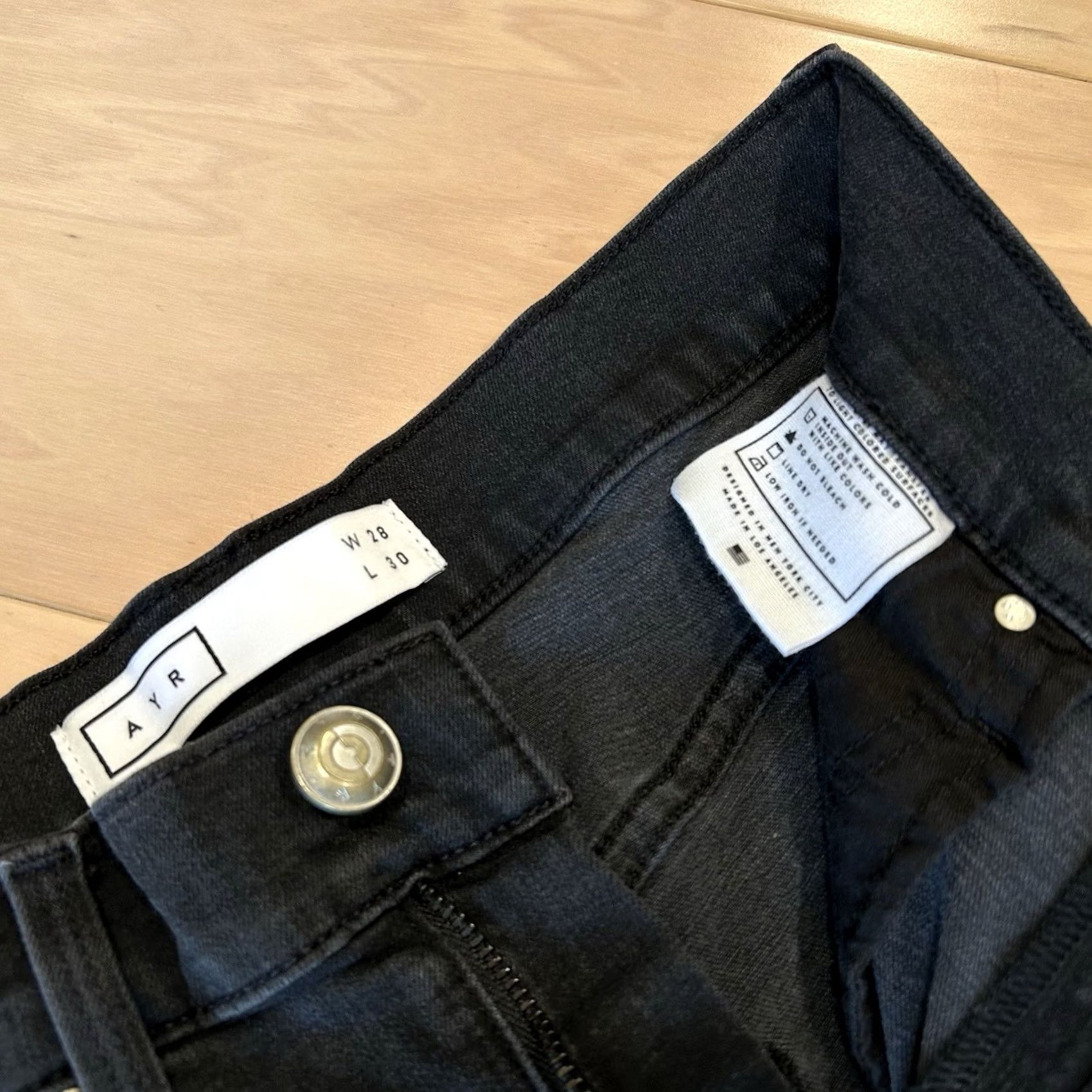 AYR AYR The Riser Black Denim Womens Slim Fit High Rise Jeans 30” Inseam Size 28" / US 6 / IT 42 - 4 Thumbnail