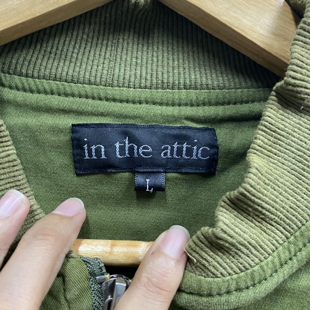 In The Attic Vintage "In The Attic" Olive Green MA-1 Bomber Jacket Size US S / EU 44-46 / 1 - 10 Thumbnail