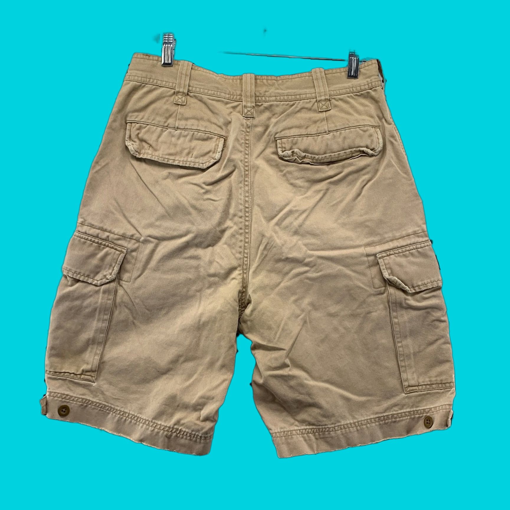 Abercrombie & Fitch VINTAGE Abercrombie & Fitch Military Cargo Shorts Mens 32 Khaki Outdoor 32x10 Size US 32 / EU 48 - 1 Thumbnail