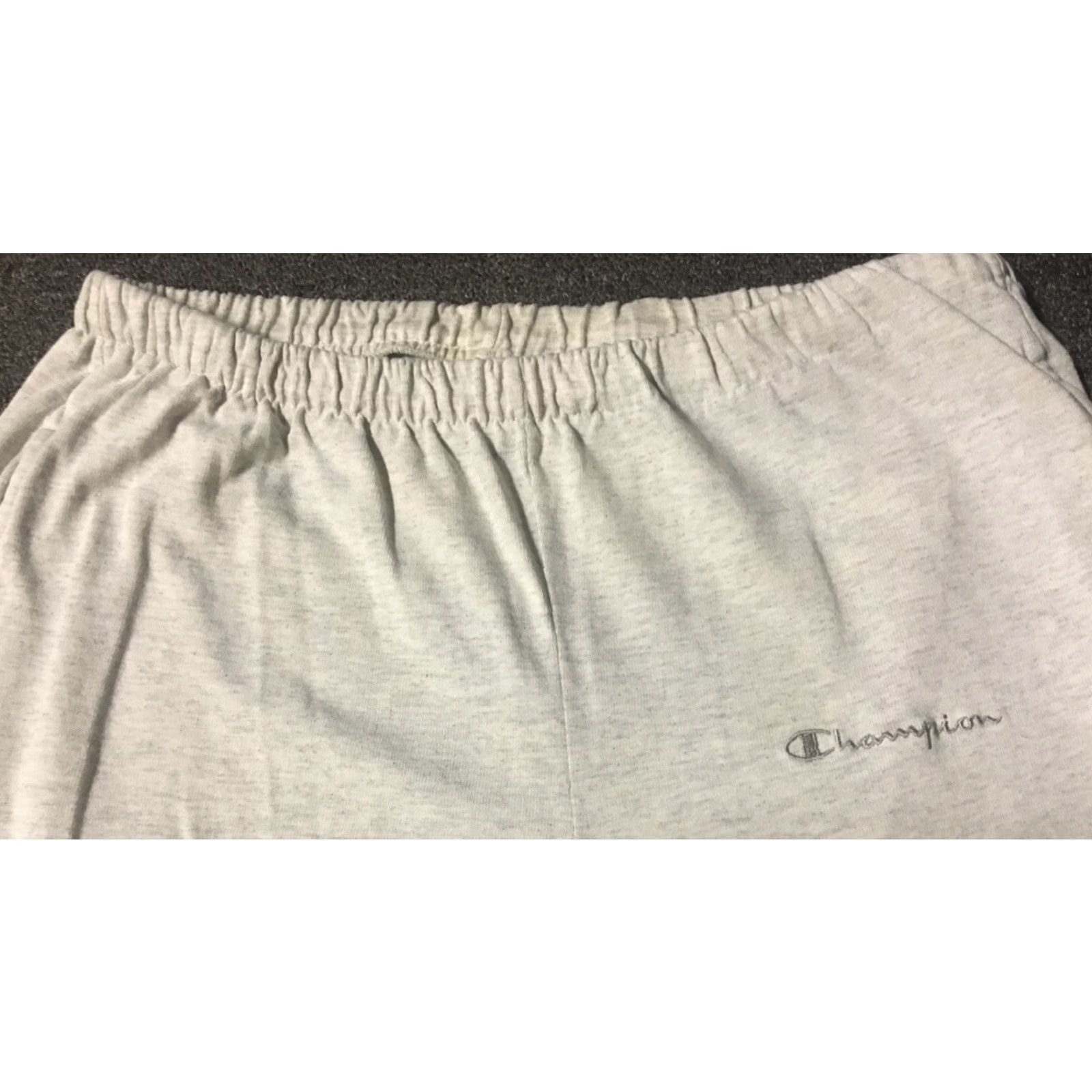 Champion VINTAGE Champion Sweatpants L Gray Lightweight Faded 80s 90s USA Gym Activewear Pants Men Size US 33 - 3 Thumbnail