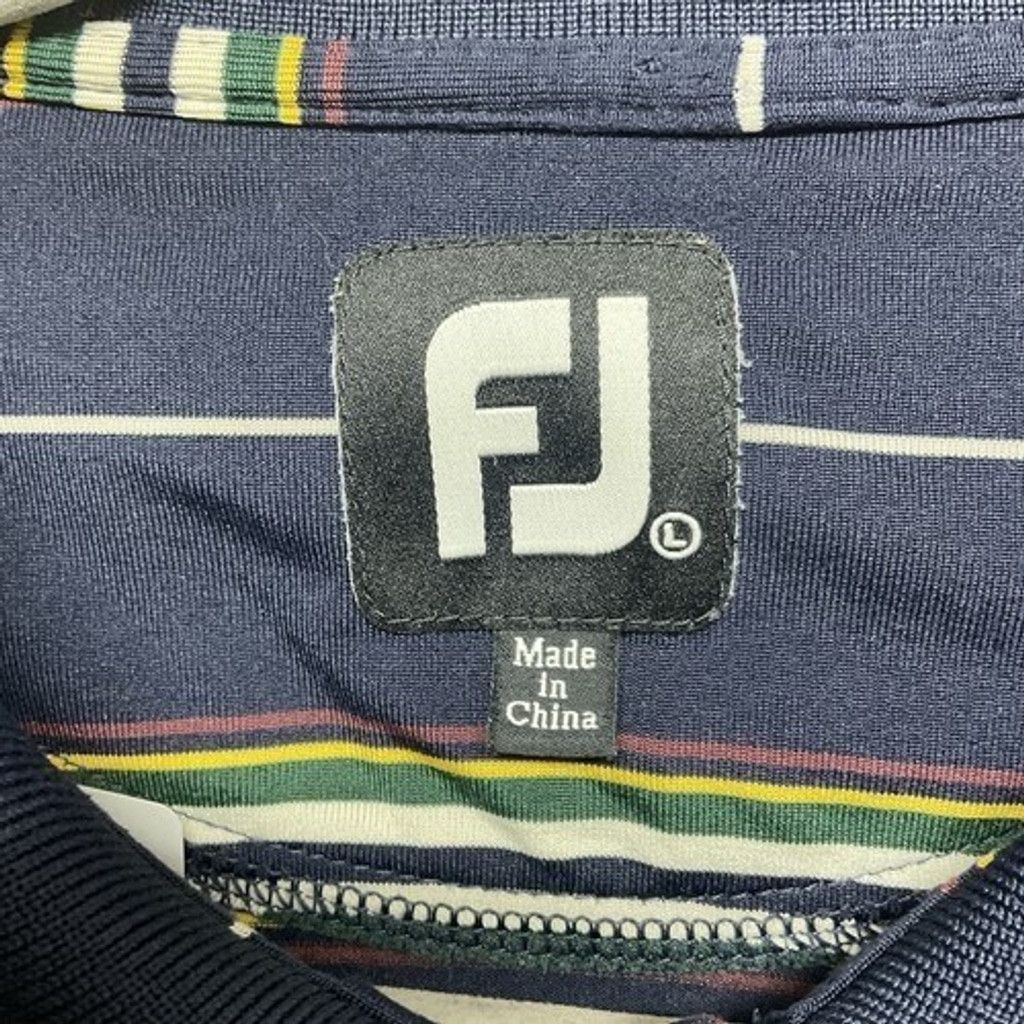 Footjoy FootJoy Navy Striped Short Sleeve Golf Polo Shirt Men Large Size US L / EU 52-54 / 3 - 2 Thumbnail