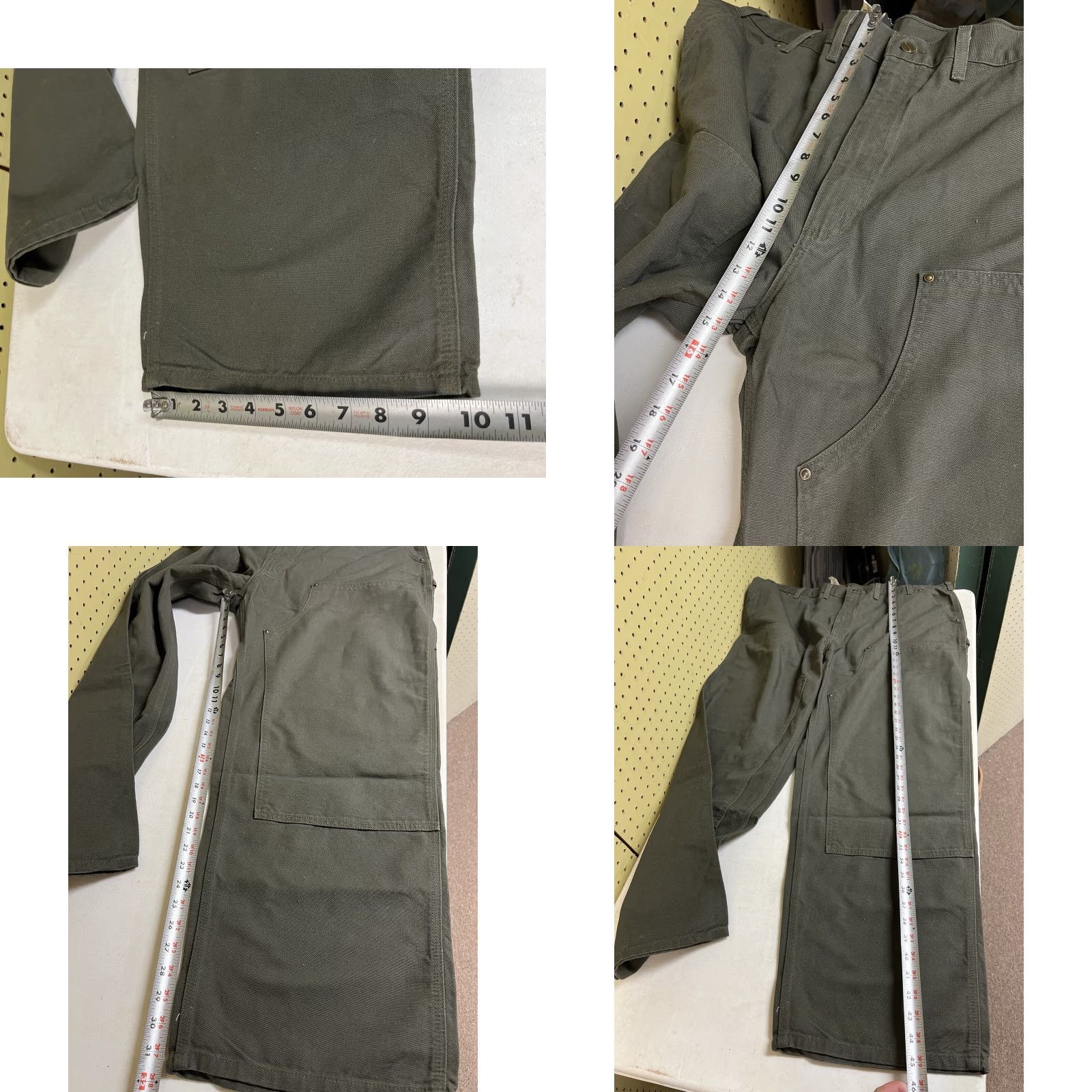 Carhartt VINTAGE Carhartt Pants 44x32 Mens Green Double Knee Dungaree Fit B136 MOS Classic Straight Leg Carpenter Casual Workwear 44 Green Mens Size US 44 / EU 60 - 8 Thumbnail
