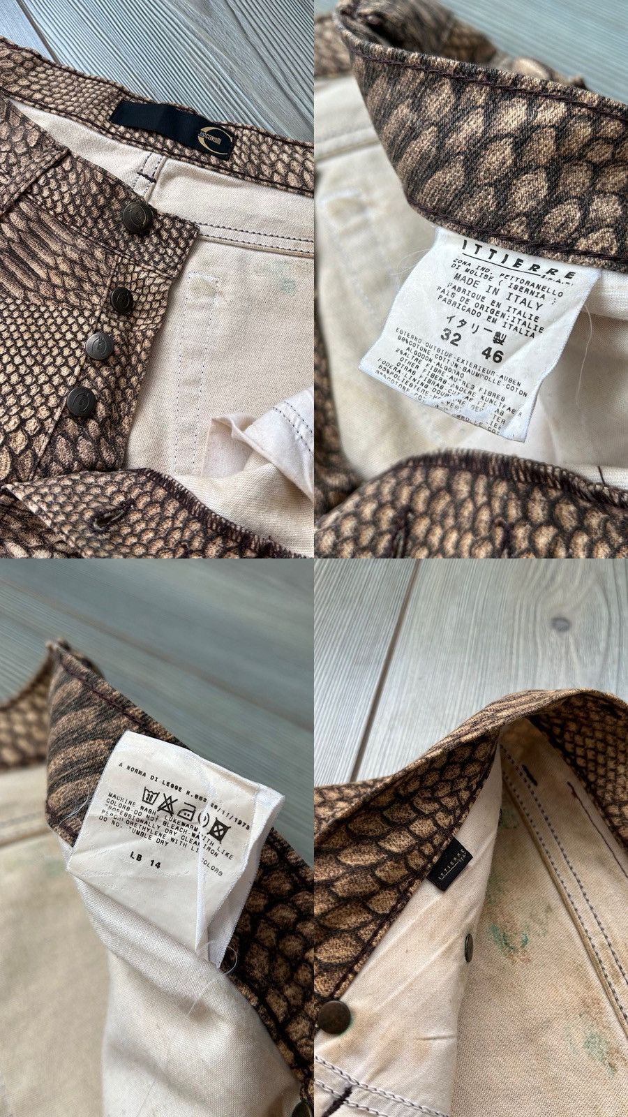 Just Cavalli 00s Just Cavalli Python Snakeskin Flared Pants Size US 32 / EU 48 - 18 Thumbnail