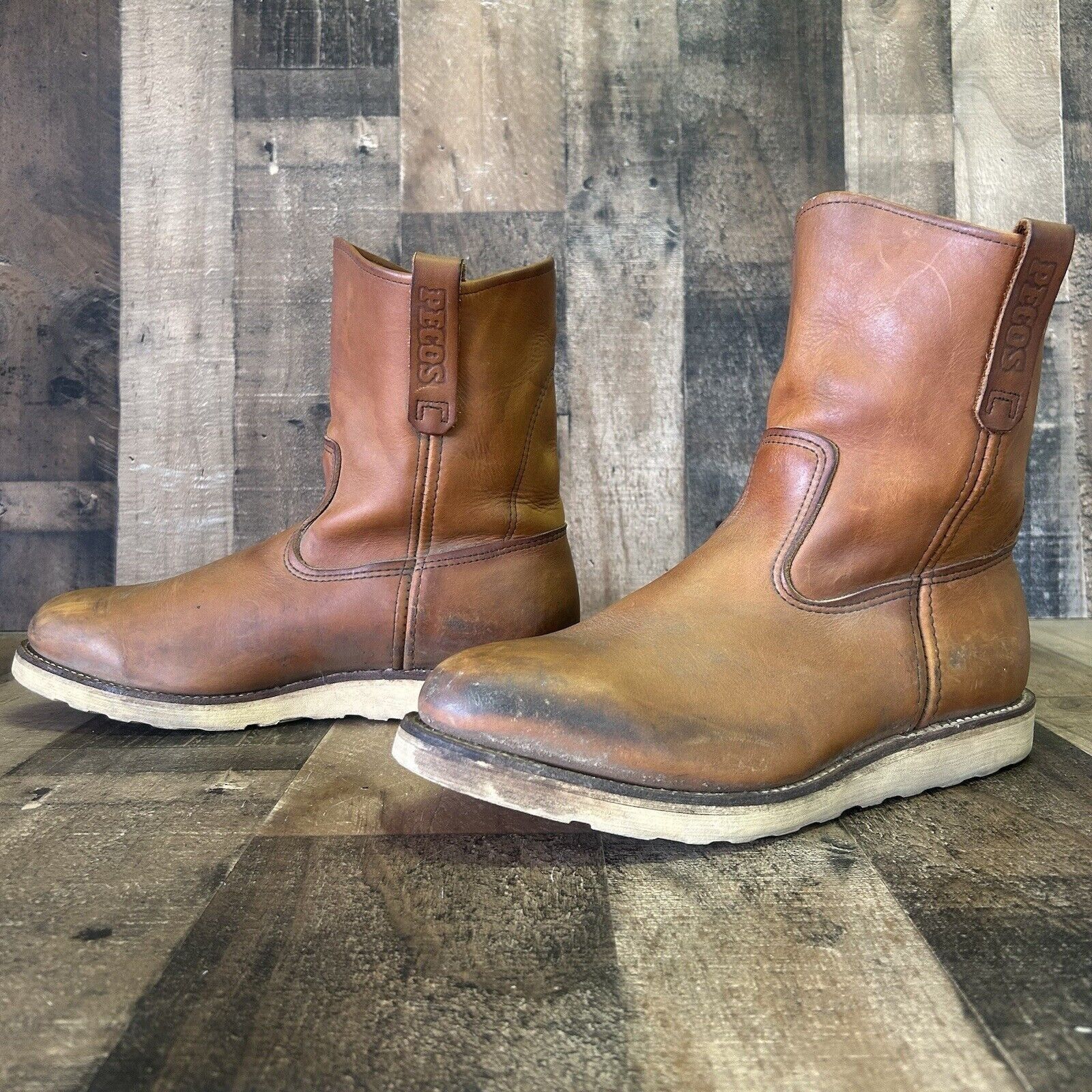 image of Red Wing 866 Pecos Pull On Work Boots Mens 10.5 Eee in Brown