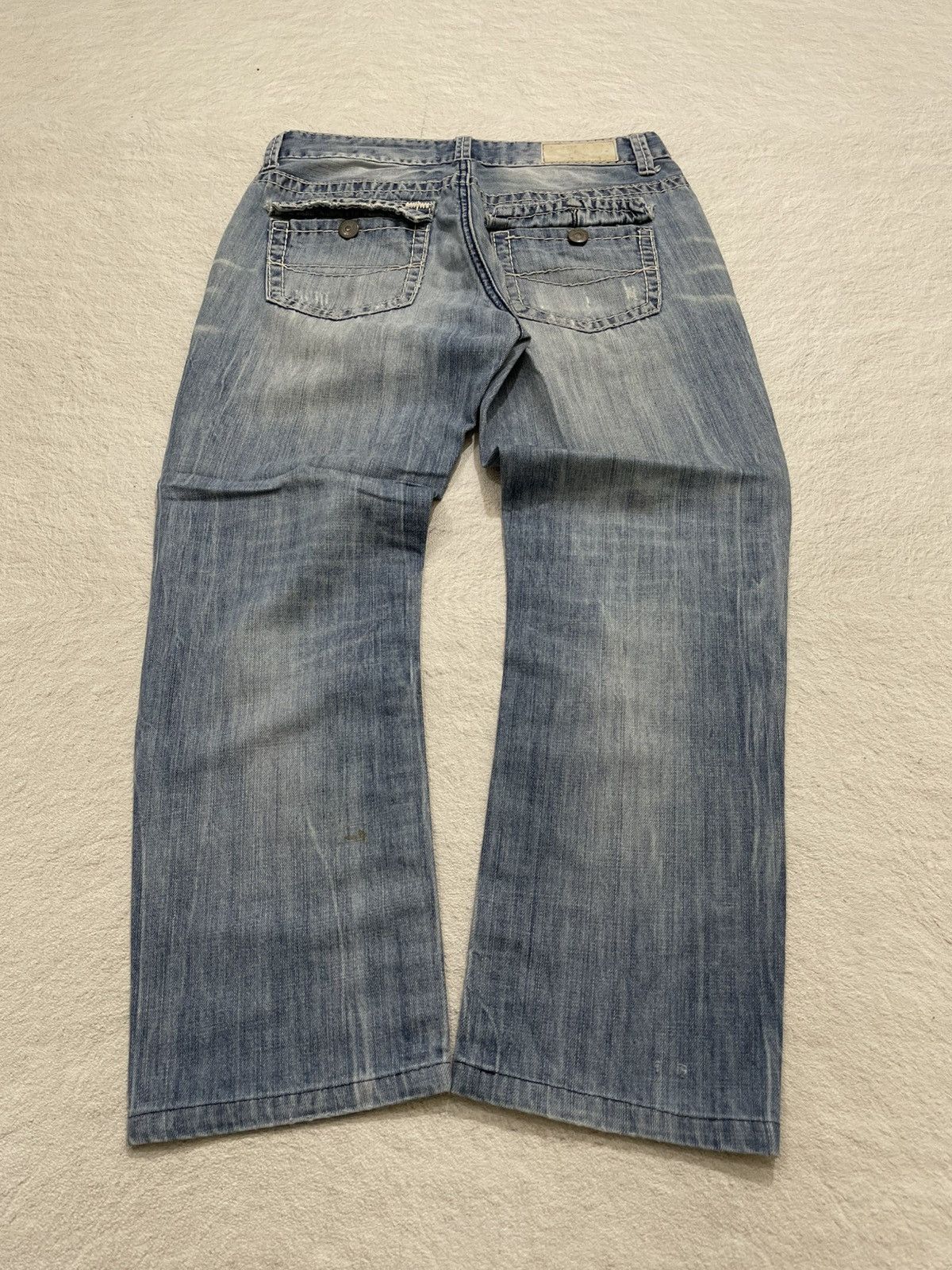 Japanese Brand FRJ Light Blue Washed Jeans Size US 30 / EU 46 - 8 Thumbnail
